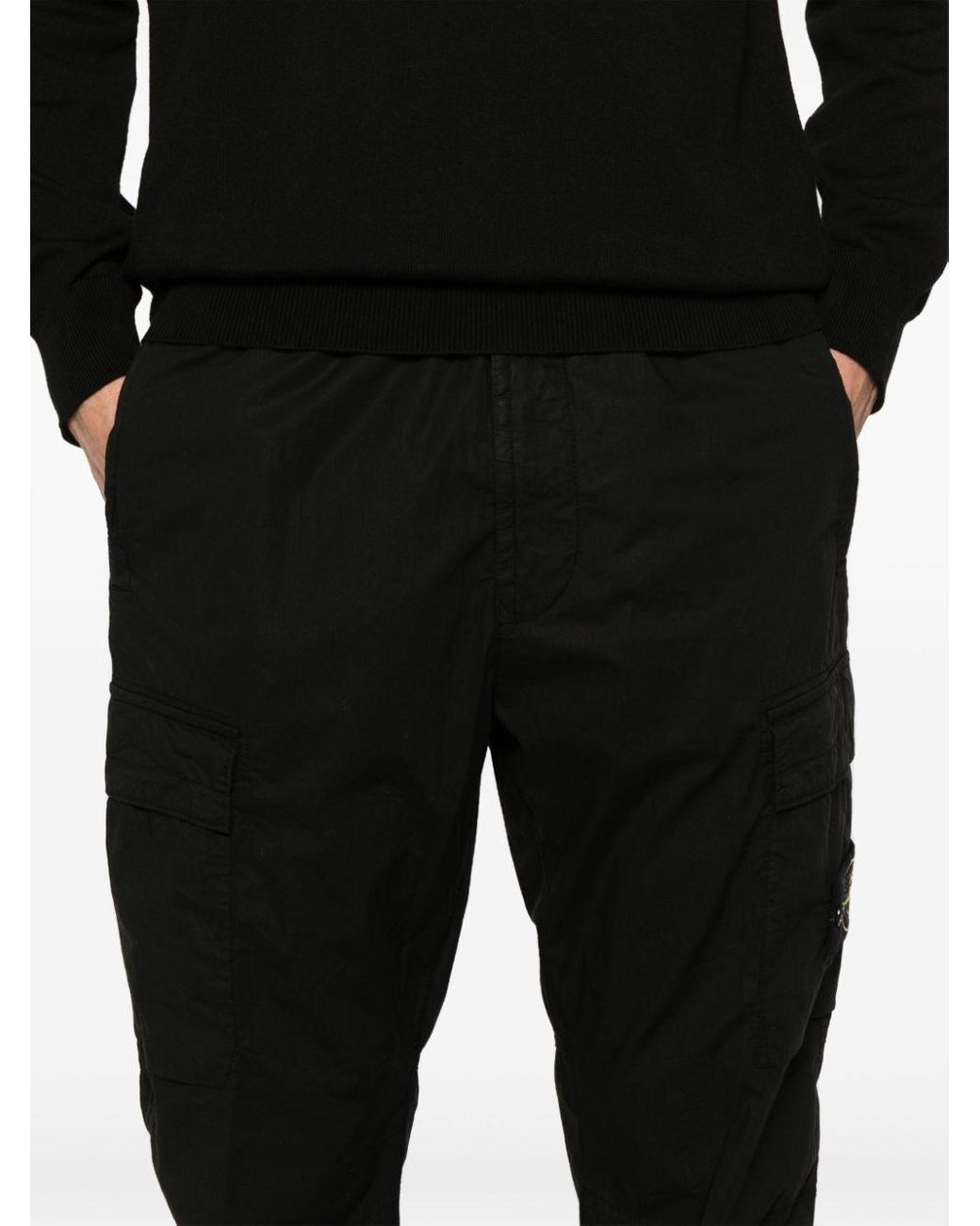 Stone Island Cargo Track Pants in Black for Men Lyst UK