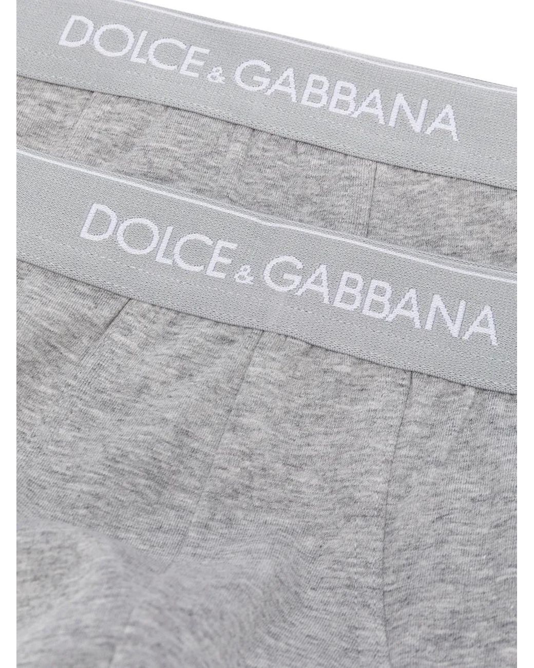 Dolce & Gabbana Gray Logo Briefs for men