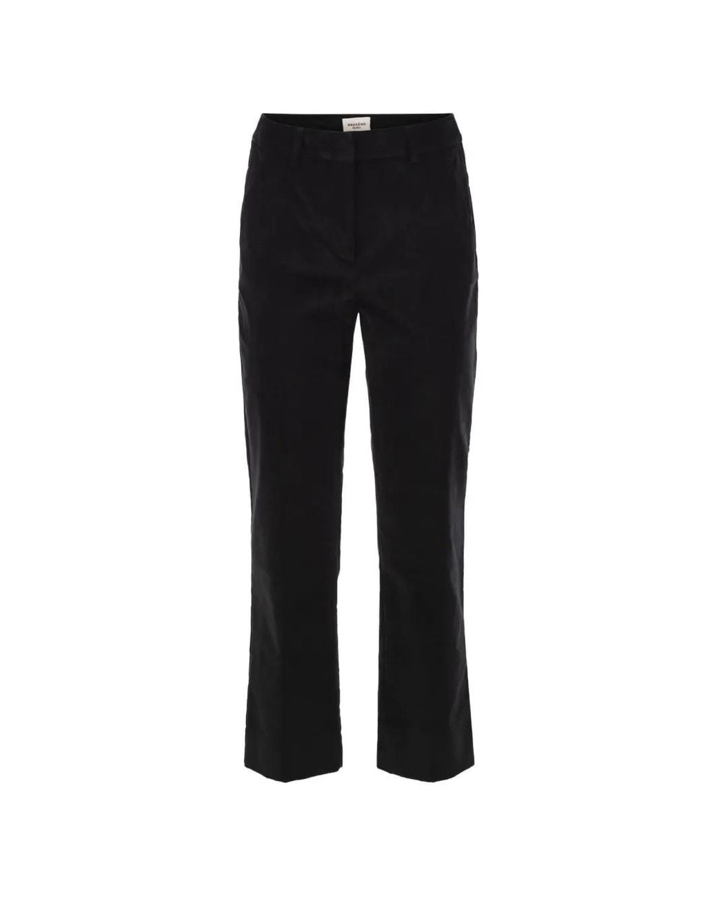 Weekend by Maxmara Black Velvet Cigarette Trousers
