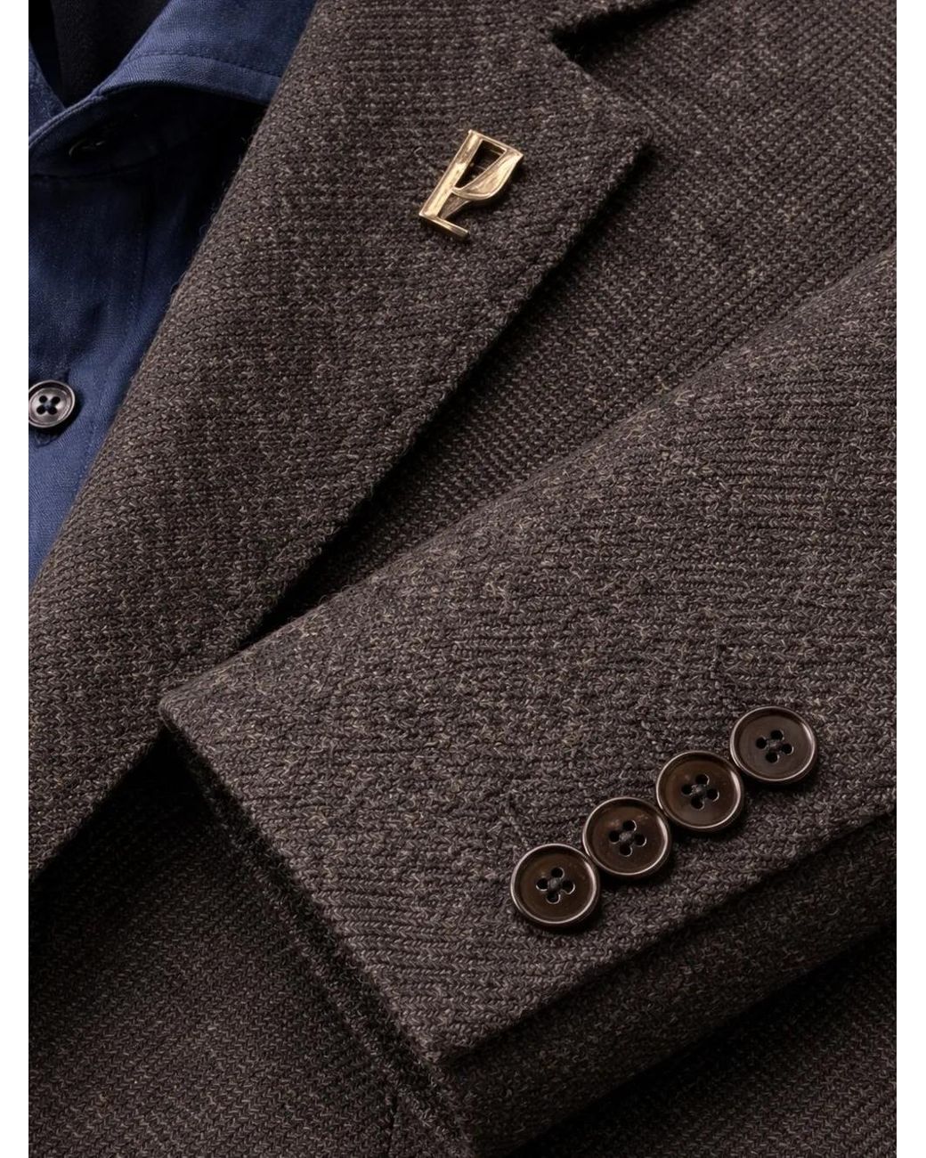 Pal Zileri Black Blazer À Plaque Logo for men