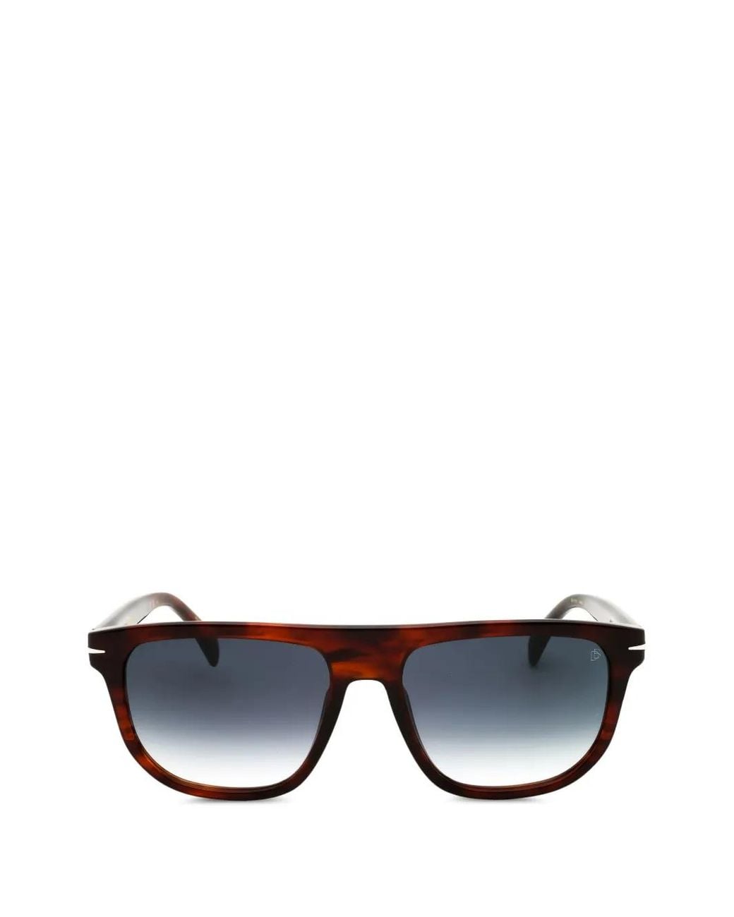 David Beckham Black Tortoiseshell-Effect Square-Frame Sunglasses for men