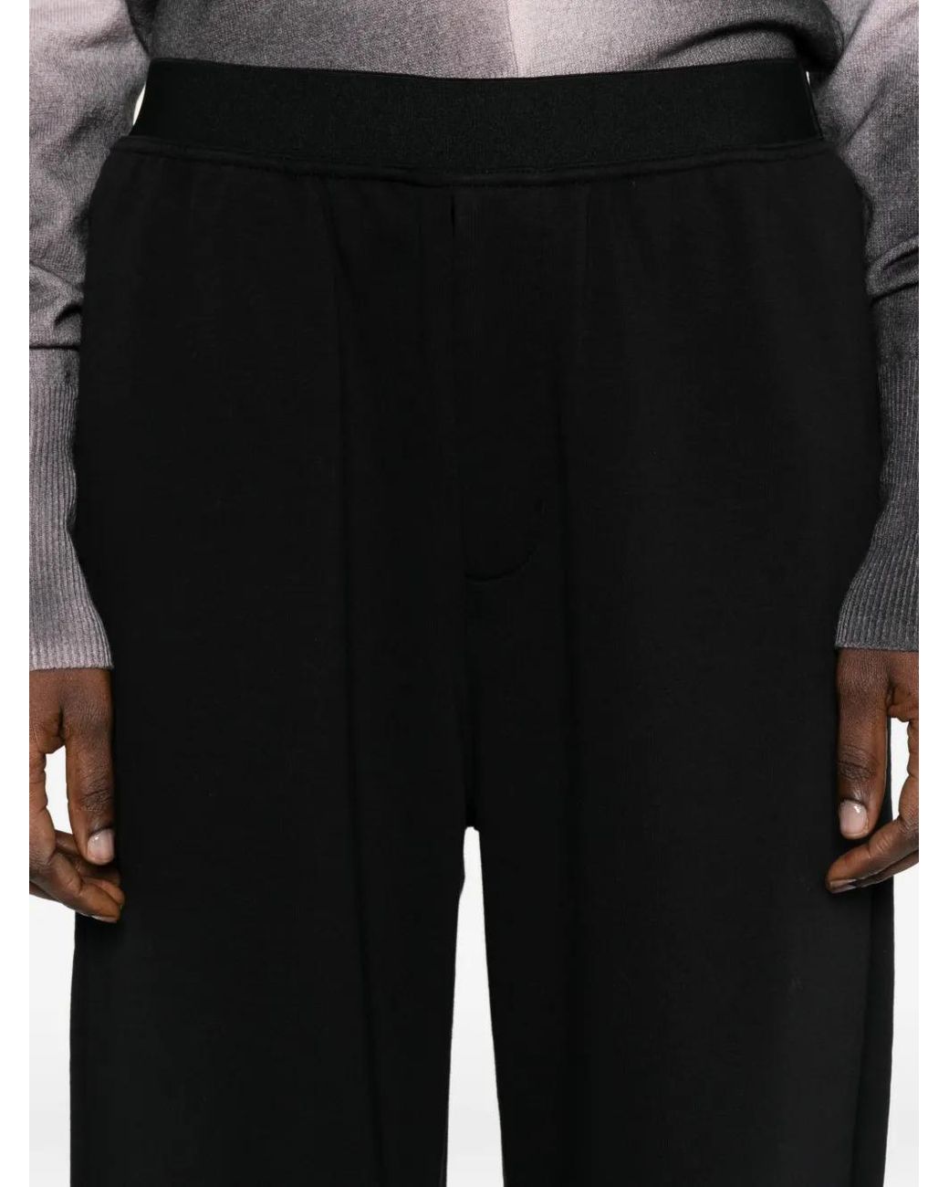 MM6 by Maison Margiela Black Pantalon À Taille Élastiquée