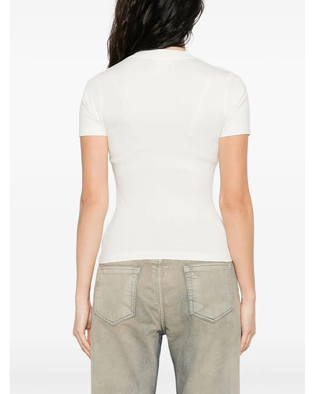 Vetements White Logo Fitted T Shirt