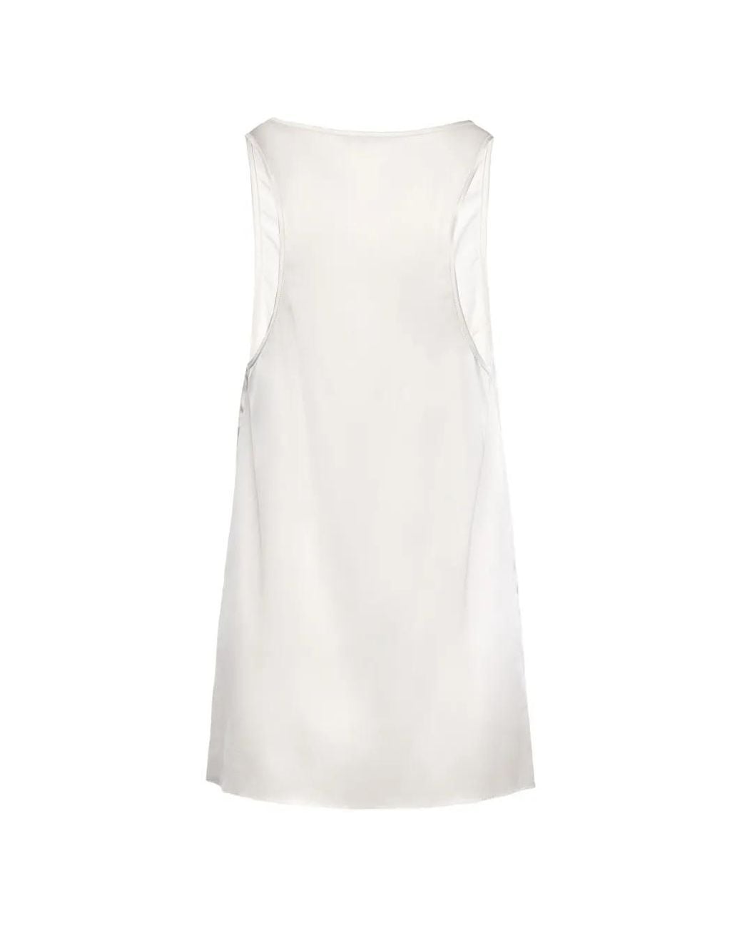 MEDEA Mouwloze Mini-Jurk Met Knoopsluiting in het White