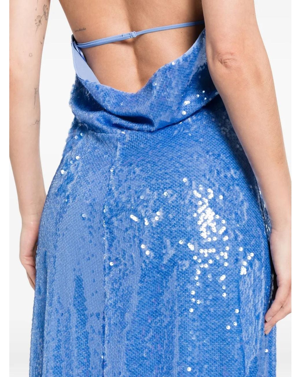 Jonathan Simkhai Blue Embelished Maxi Dress