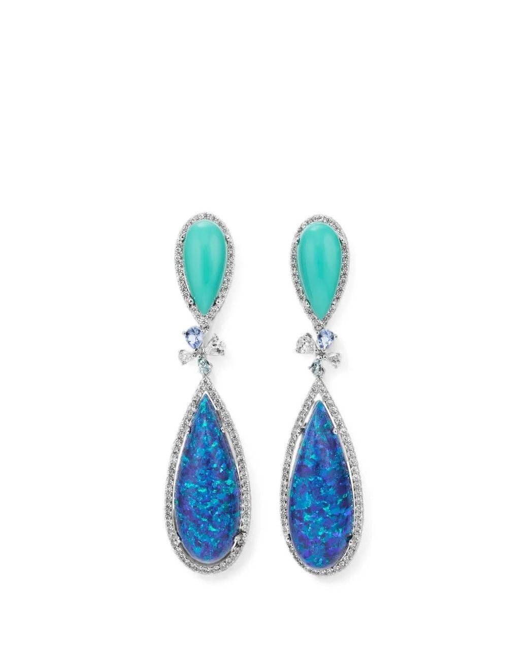Anabela Chan Blue Opal Papillon Multi-Stones Earrings