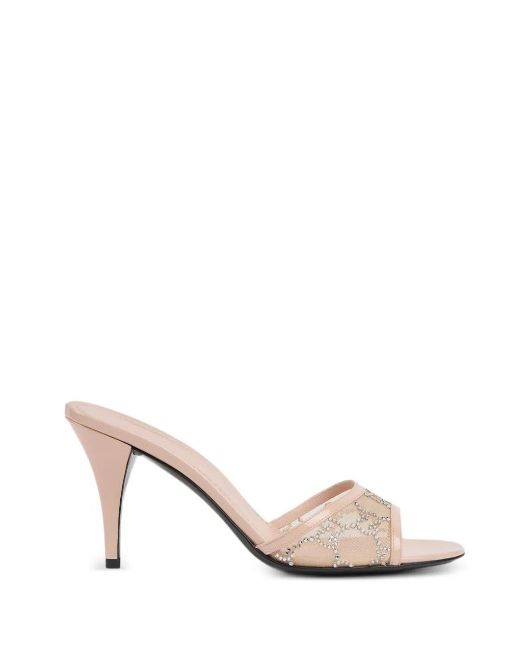 Gucci Natural Crystal Slide Sandals