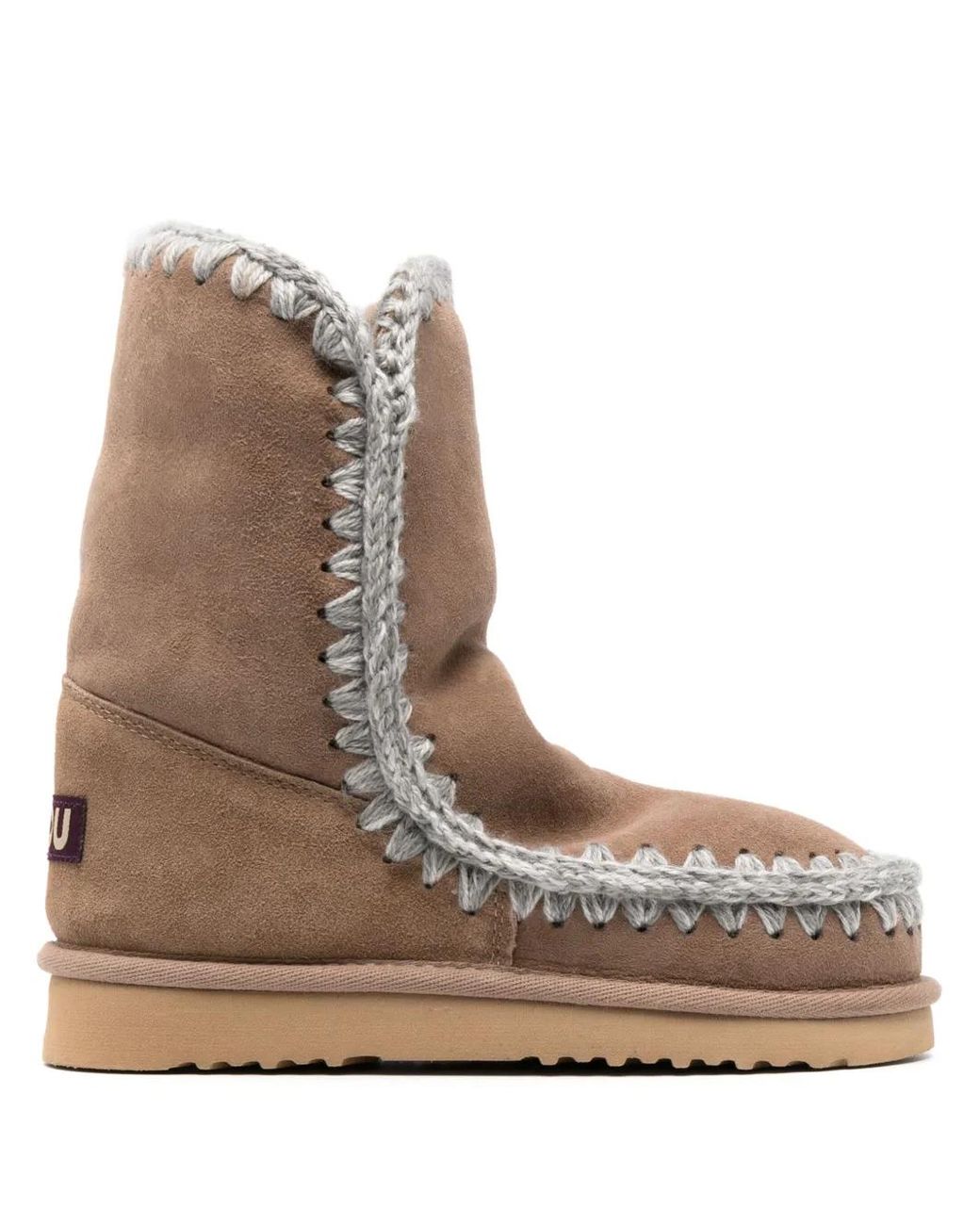 Mou Brown 24 Leather Ankle Boots