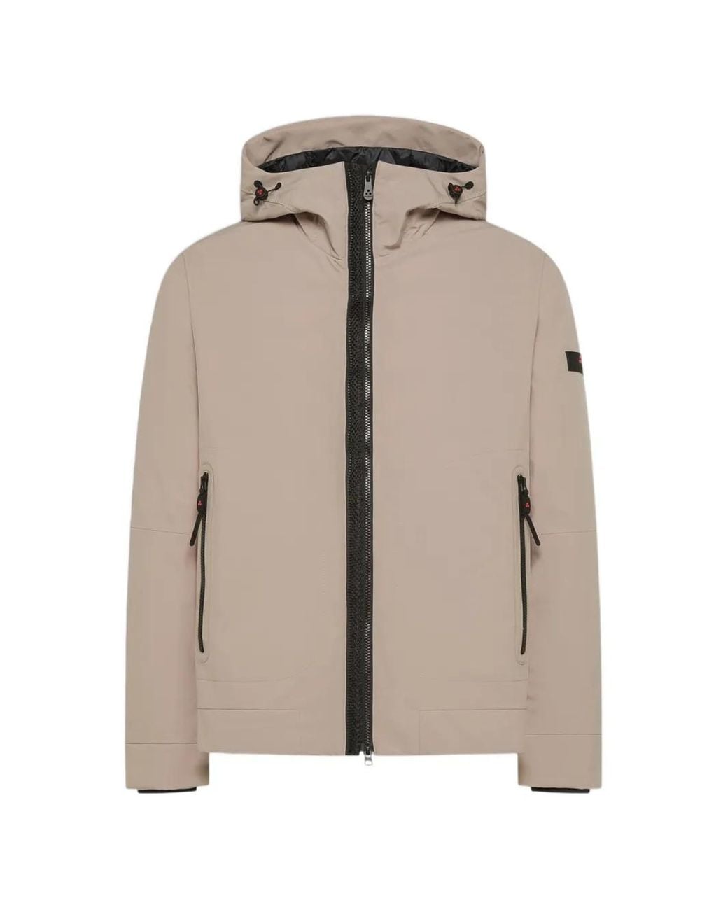 Peuterey Natural Hooded Logo-Patch Jacket for men