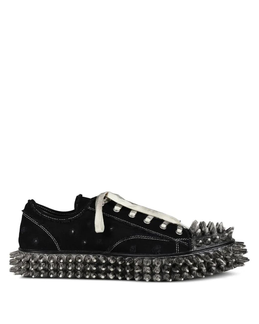 Doublet Black Dirty Spike Toe Sneakers for men