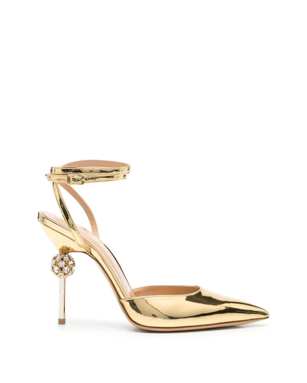Camilla Gabrieli Metallic Escarpins Vittoria À Ornements En Cristal En Cuir Métallisé