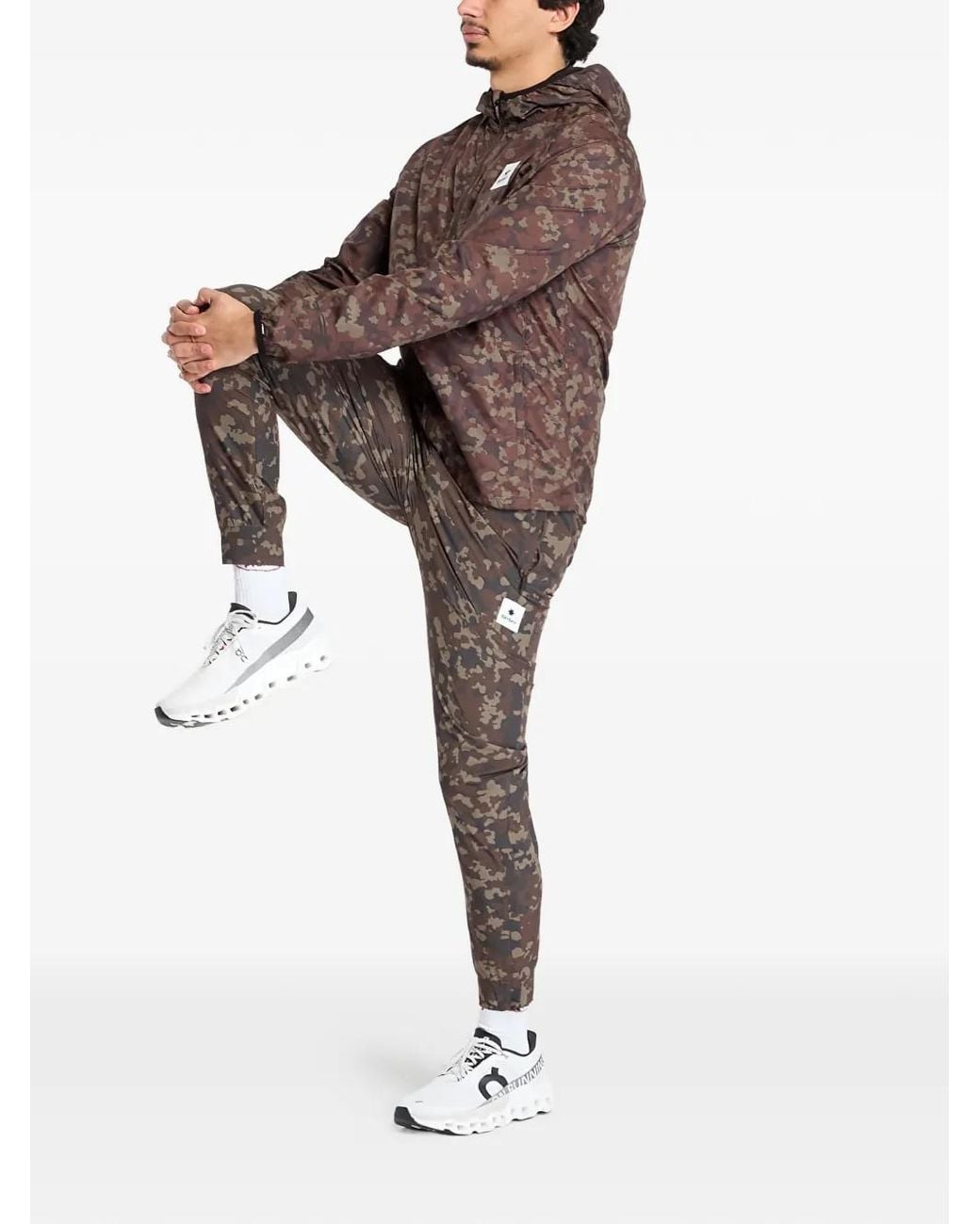 Saysky Brown Pace Camouflage Hooded Jacket for men