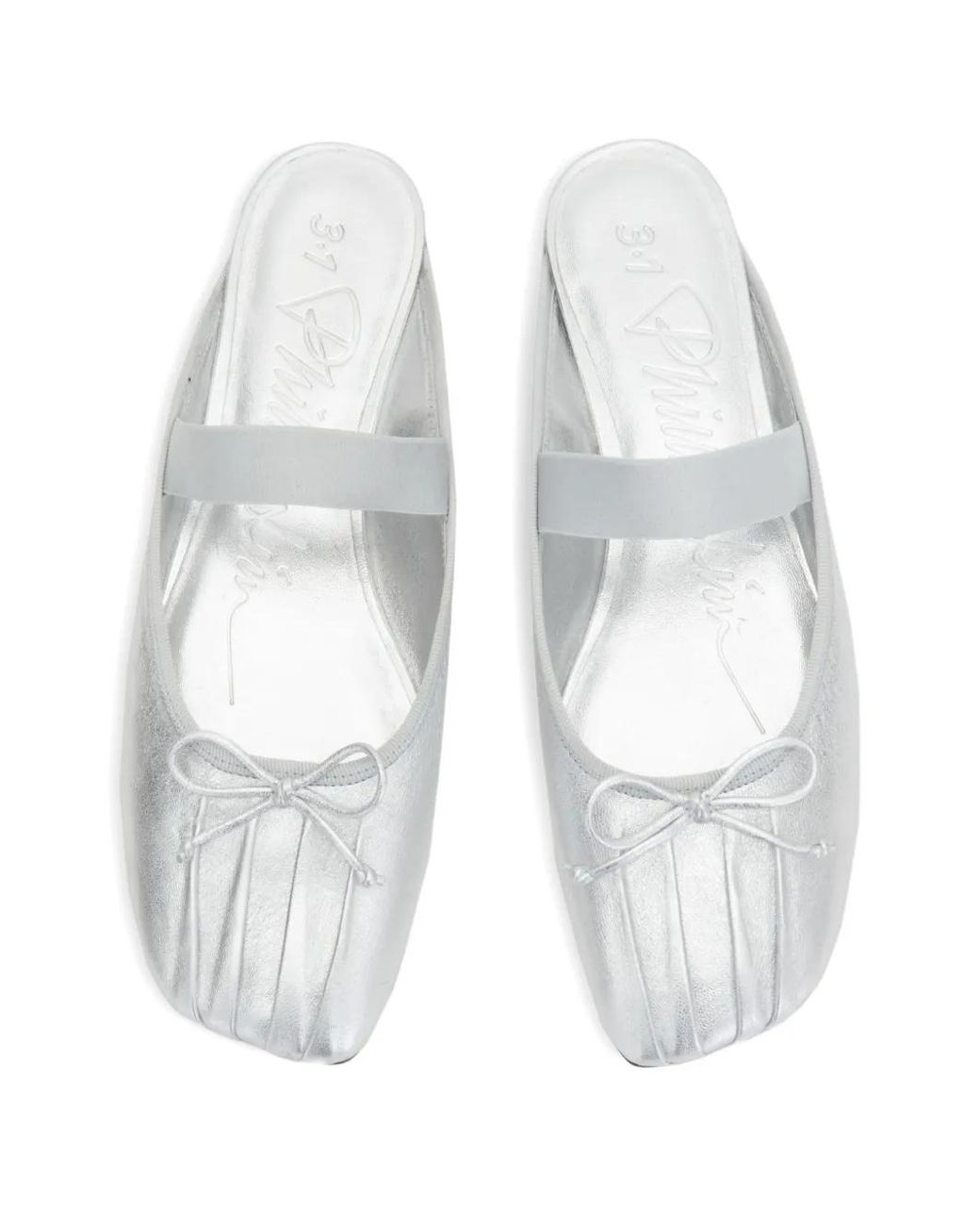 3.1 Phillip Lim White Bow-Detail Elasticated-Strap Mules