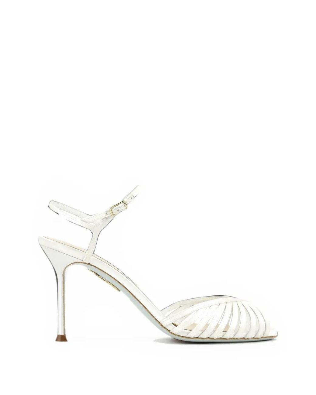 Aquazzura White Hold Me Sandals 85
