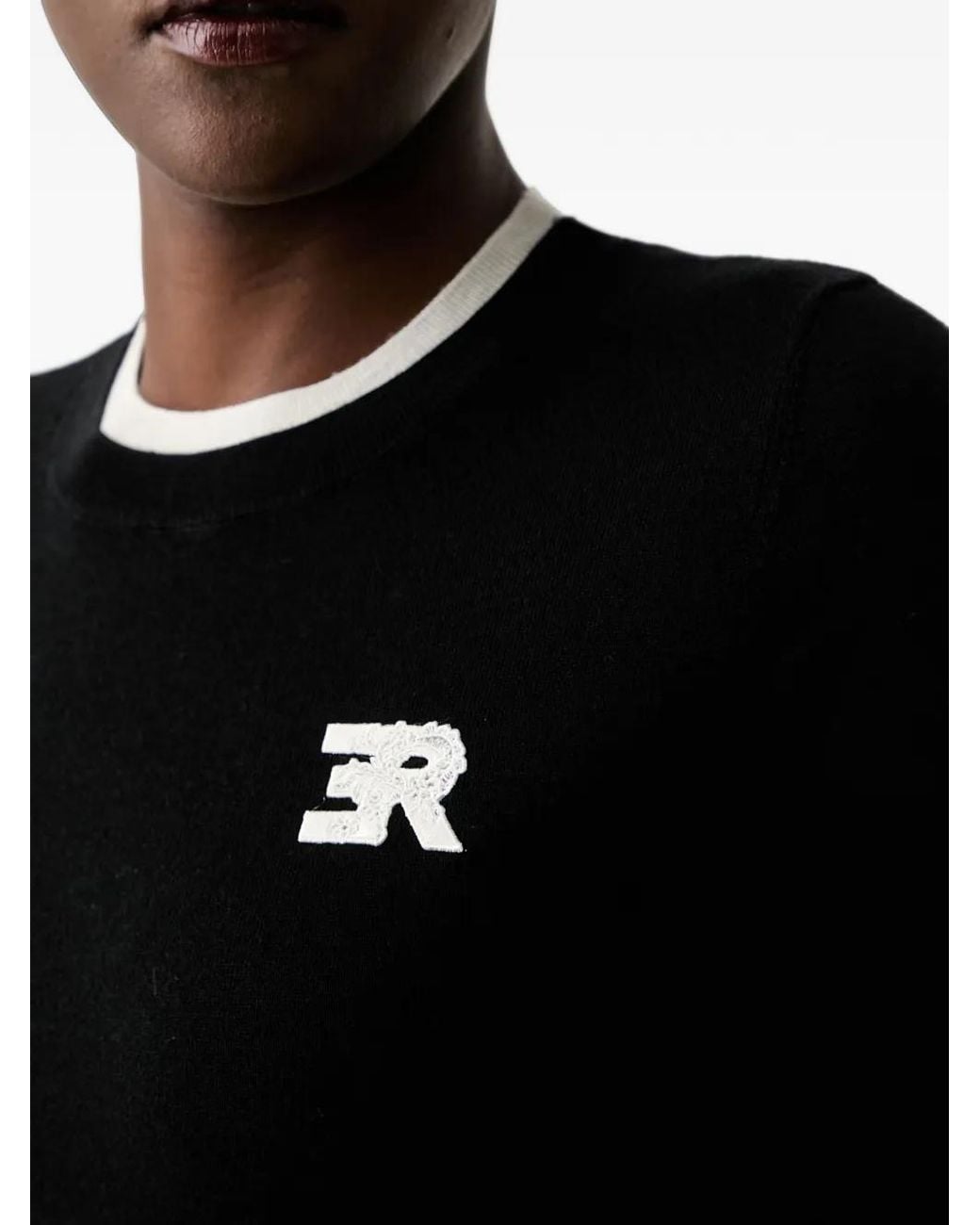 ERMANNO FIRENZE Black Polo À Logo Brodé