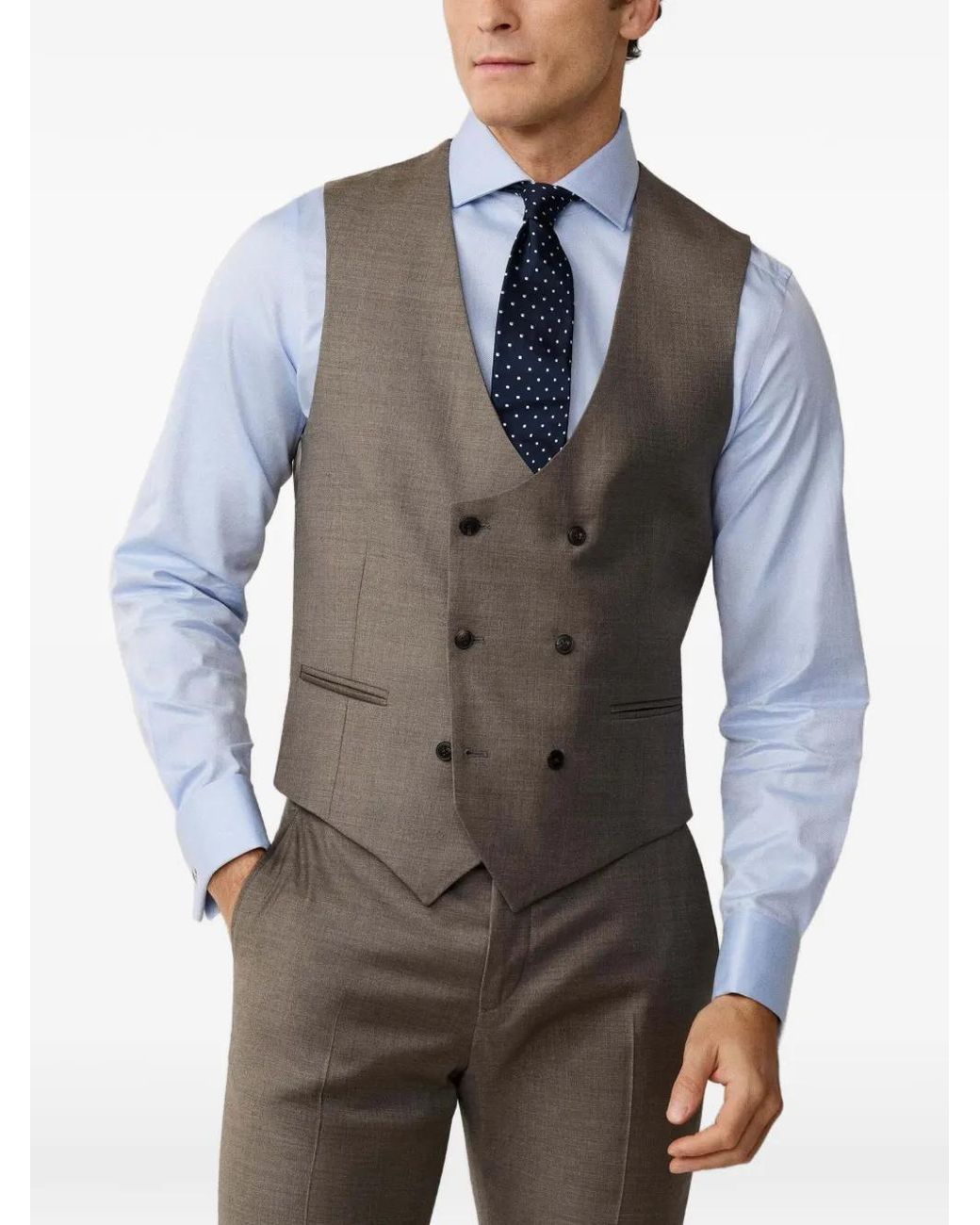 Chaleco Con Doble Botonadura Hackett de hombre de color Gray
