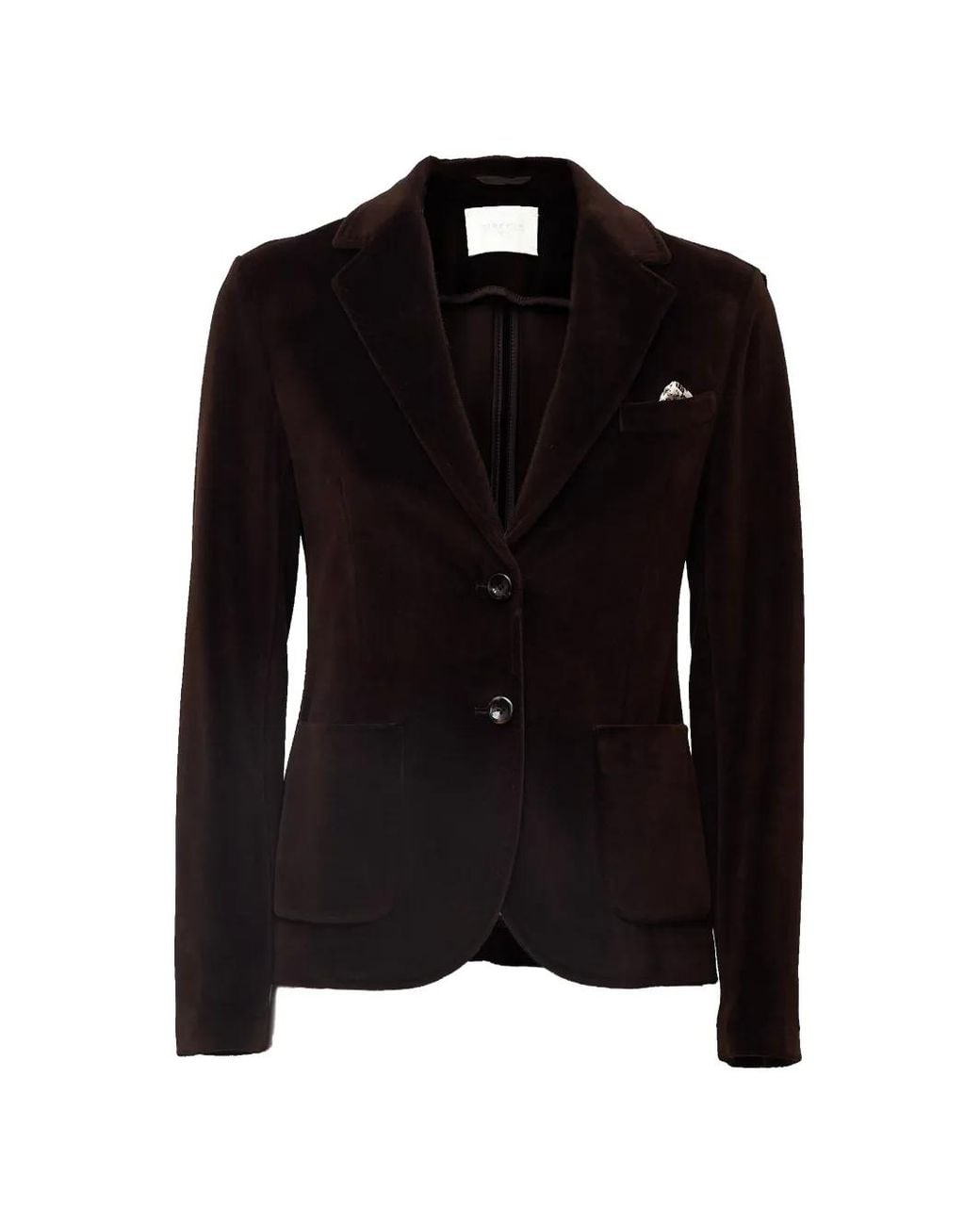 Circolo 1901 Black Velour Slim-Fit Blazer