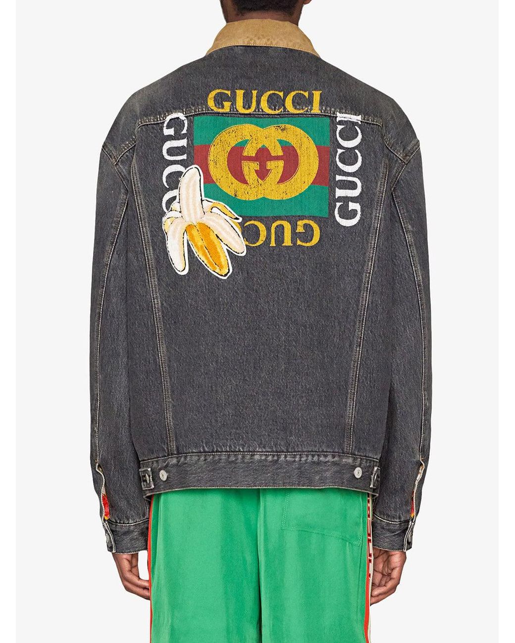Gucci Logo Denim Jacket in Black for 
