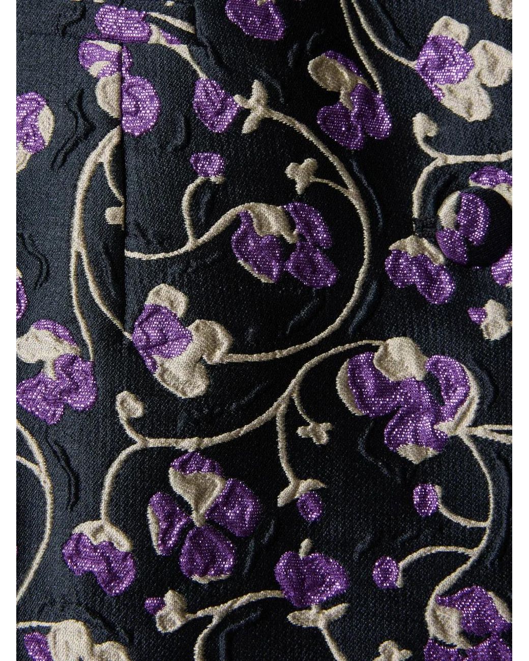 LaDoubleJ Black Jacquard Floral Blazer
