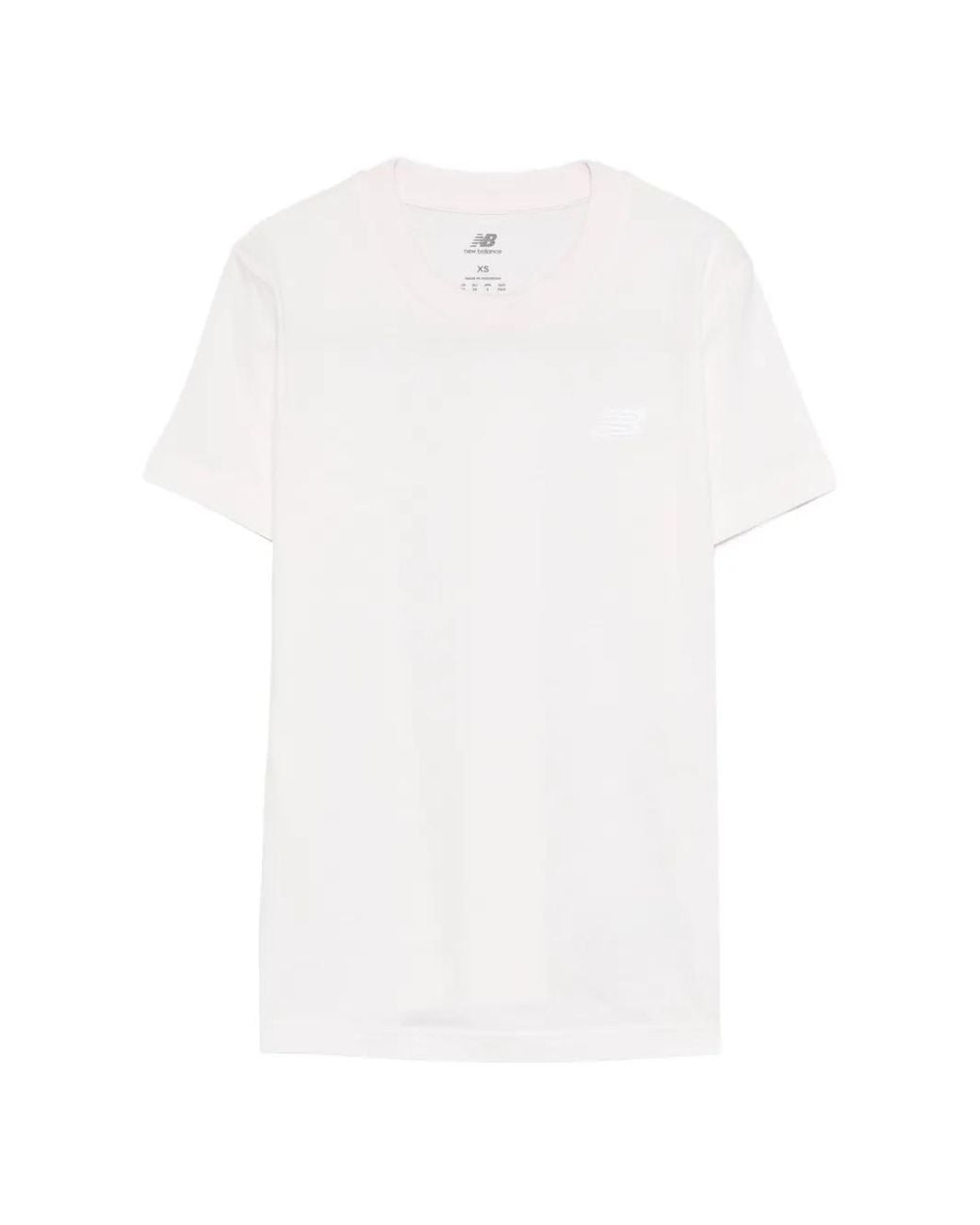 New Balance White T-Shirt À Détail De Logo
