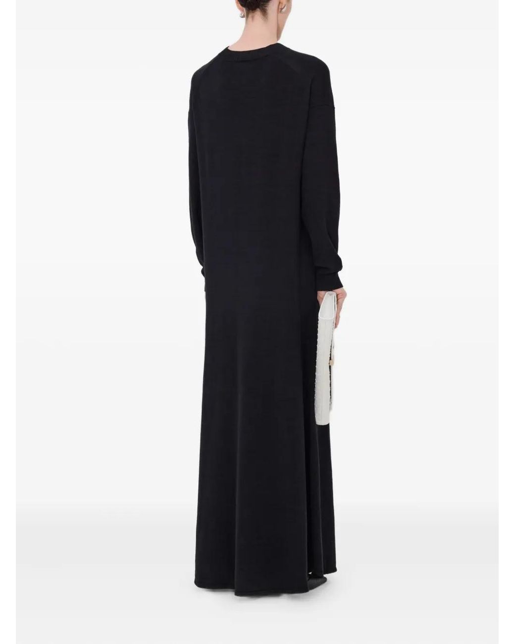 Loulou de Saison Black Lucy Long-Sleeve Maxi Dress