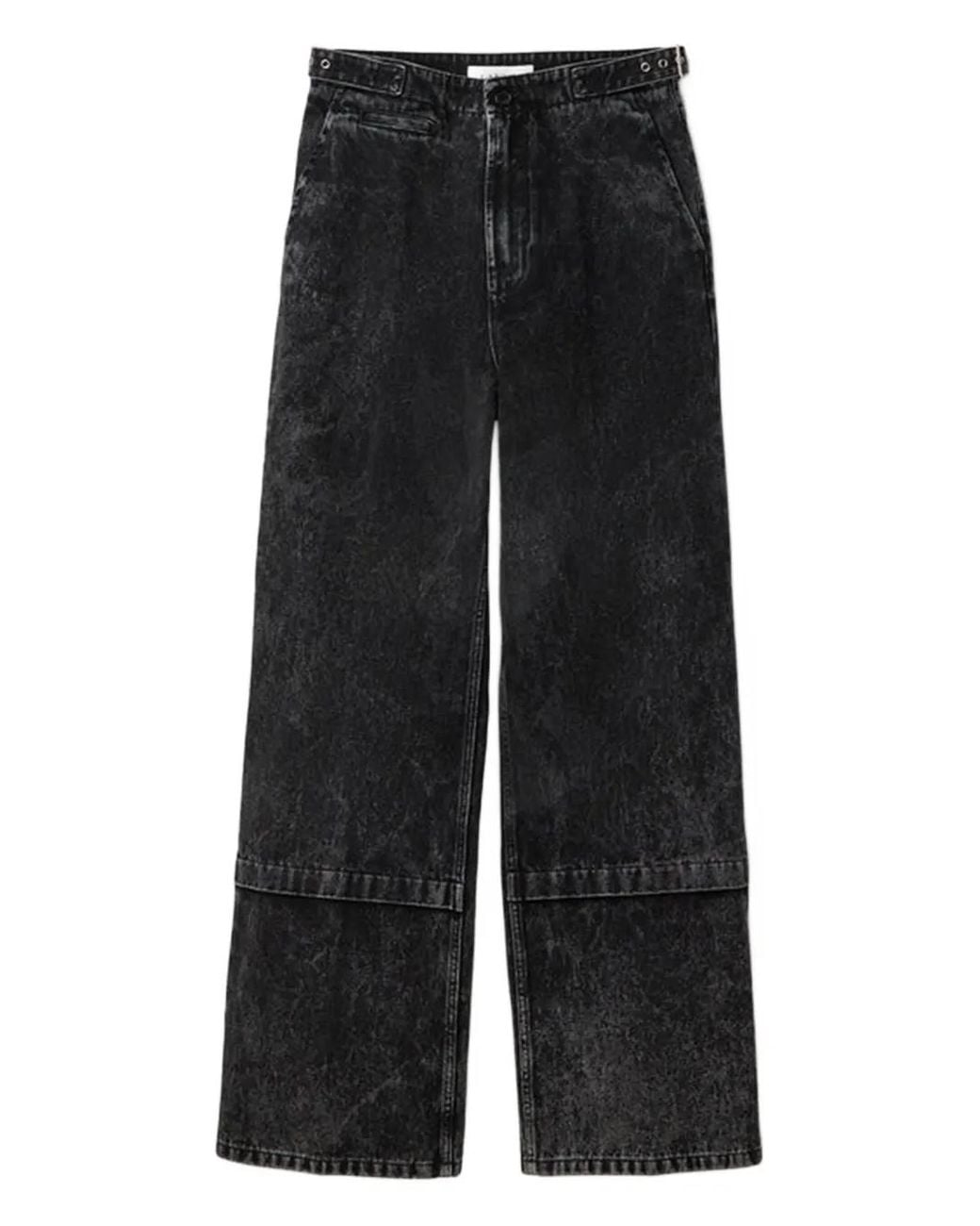Lanvin Black Acid-Wash Trousers for men