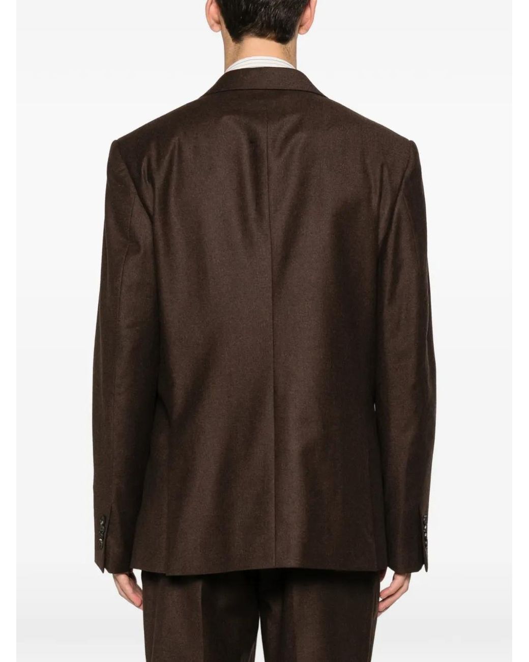 Ferragamo Brown Button Pocket Jacket for men