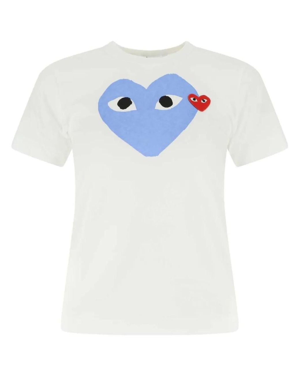 COMME DES GARÇONS PLAY White Heart-Print Cotton T-Shirt
