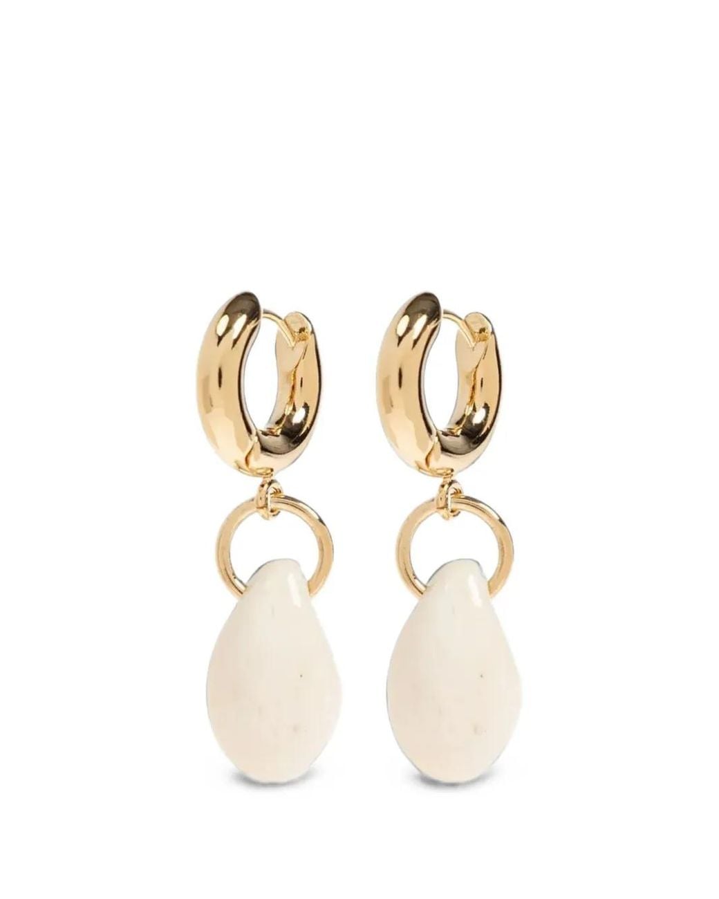 Isabel Marant Metallic Hoop Pendant Earrings