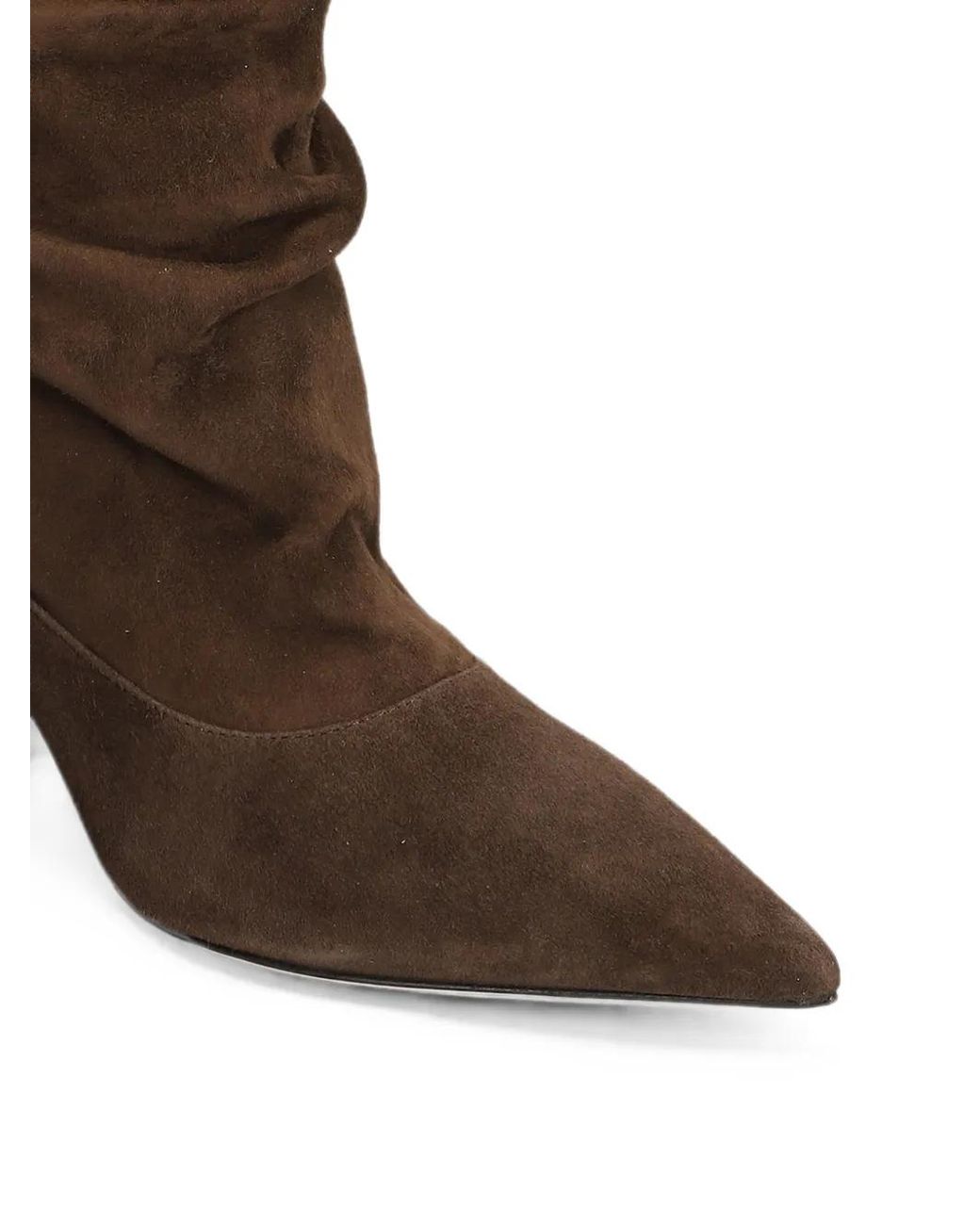 The Seller Brown Slouchy Pointed-Toe Suede Boots