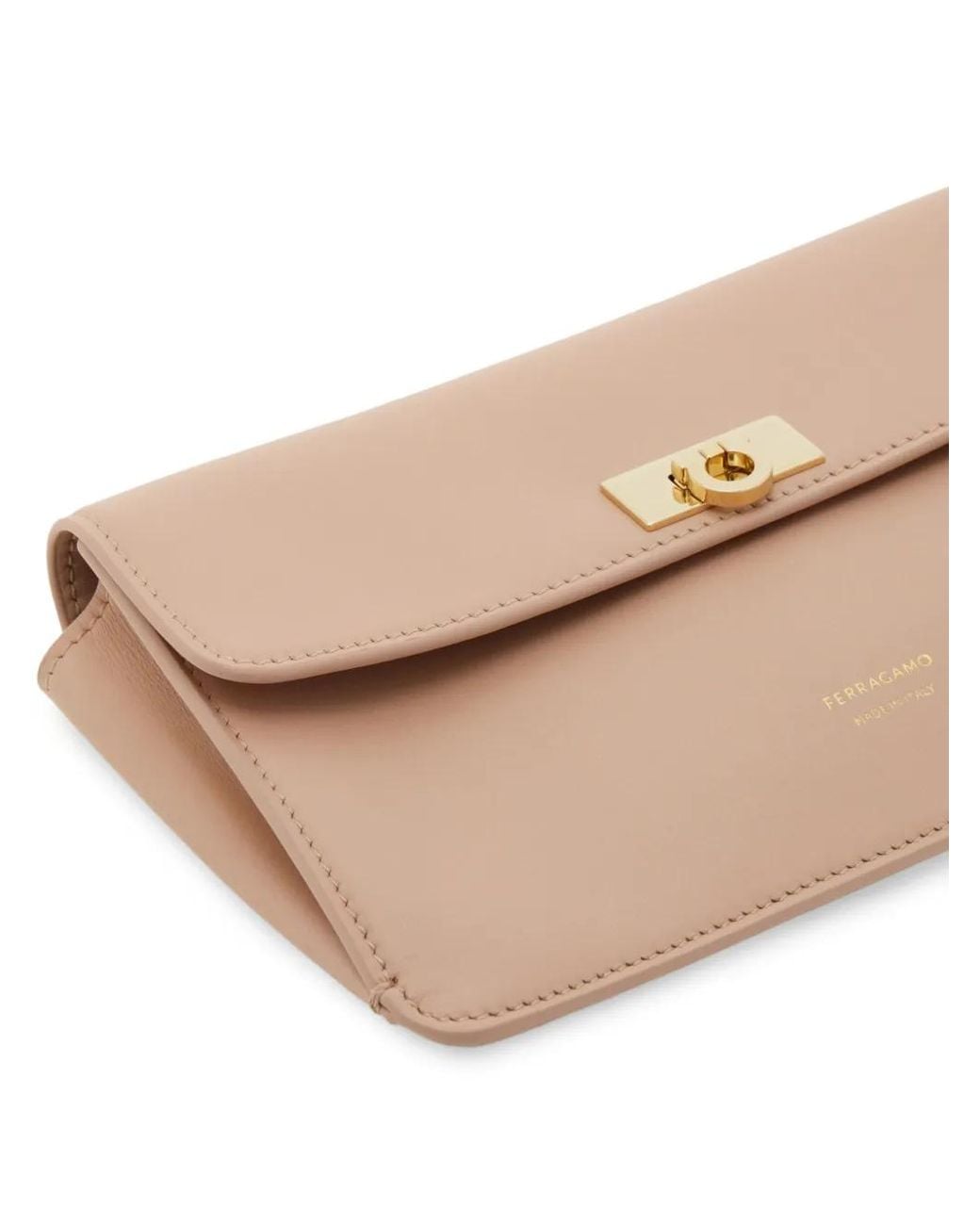 Ferragamo Natural Flat Gancini Minibag