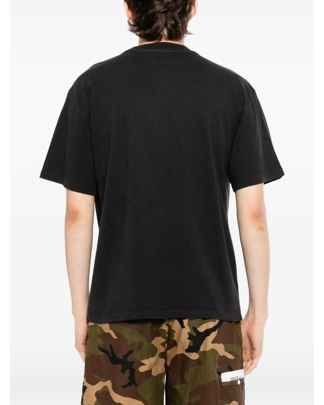 Melt Black Graphic-Print T-Shirt for men