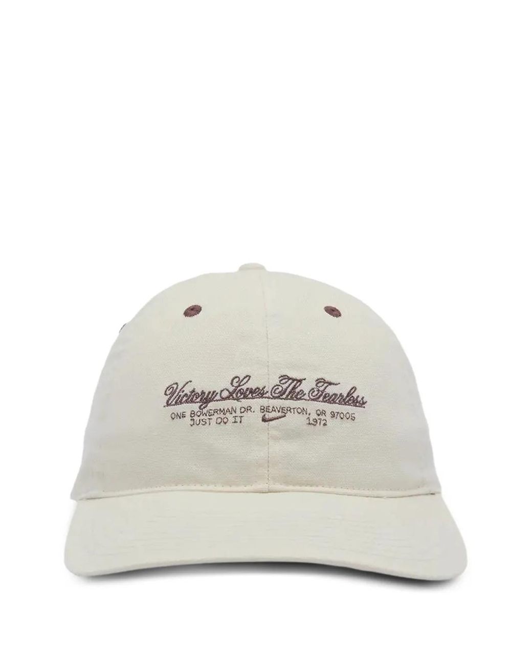 Nike White Bestickte Baseballkappe
