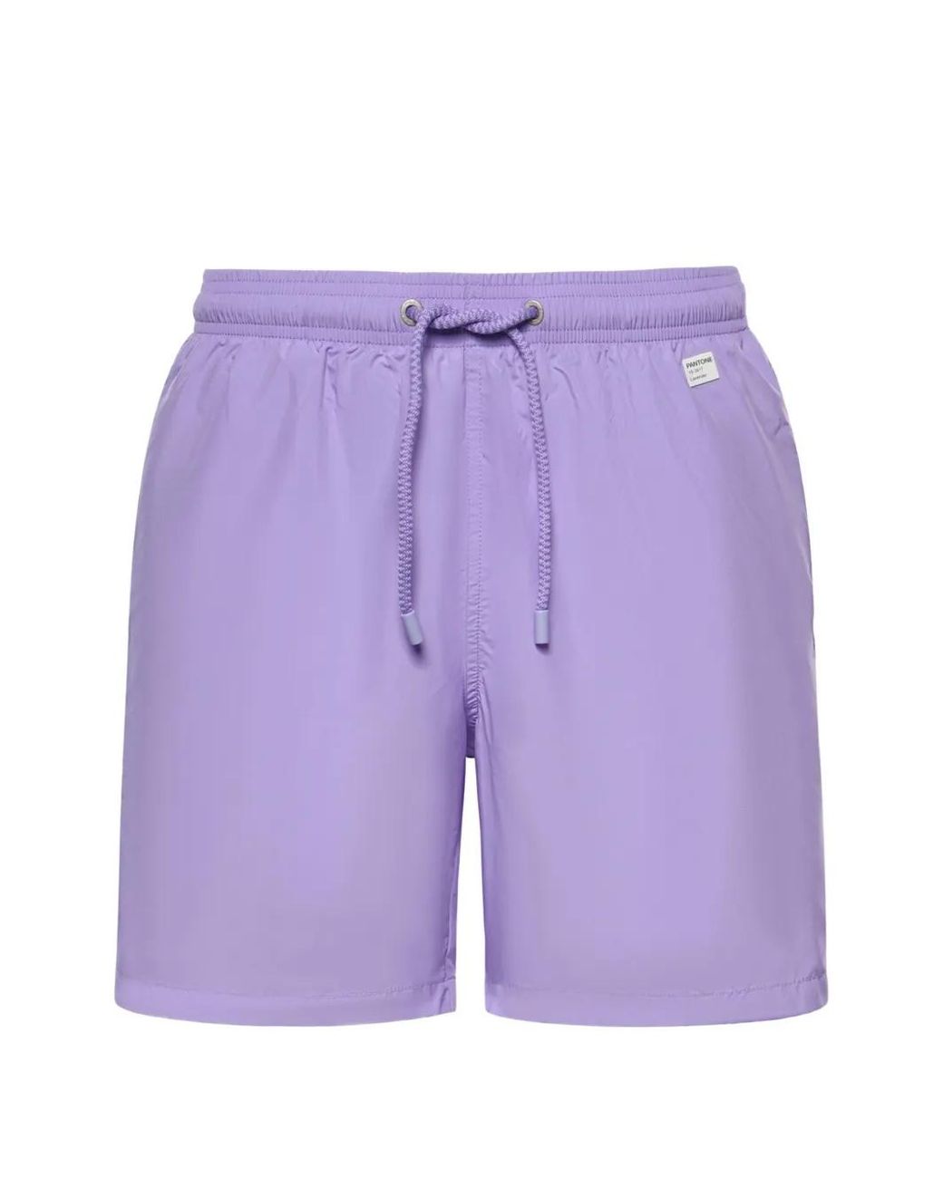 Mc2 Saint Barth Purple Logo-Patch Drawstring Swim Shorts for men