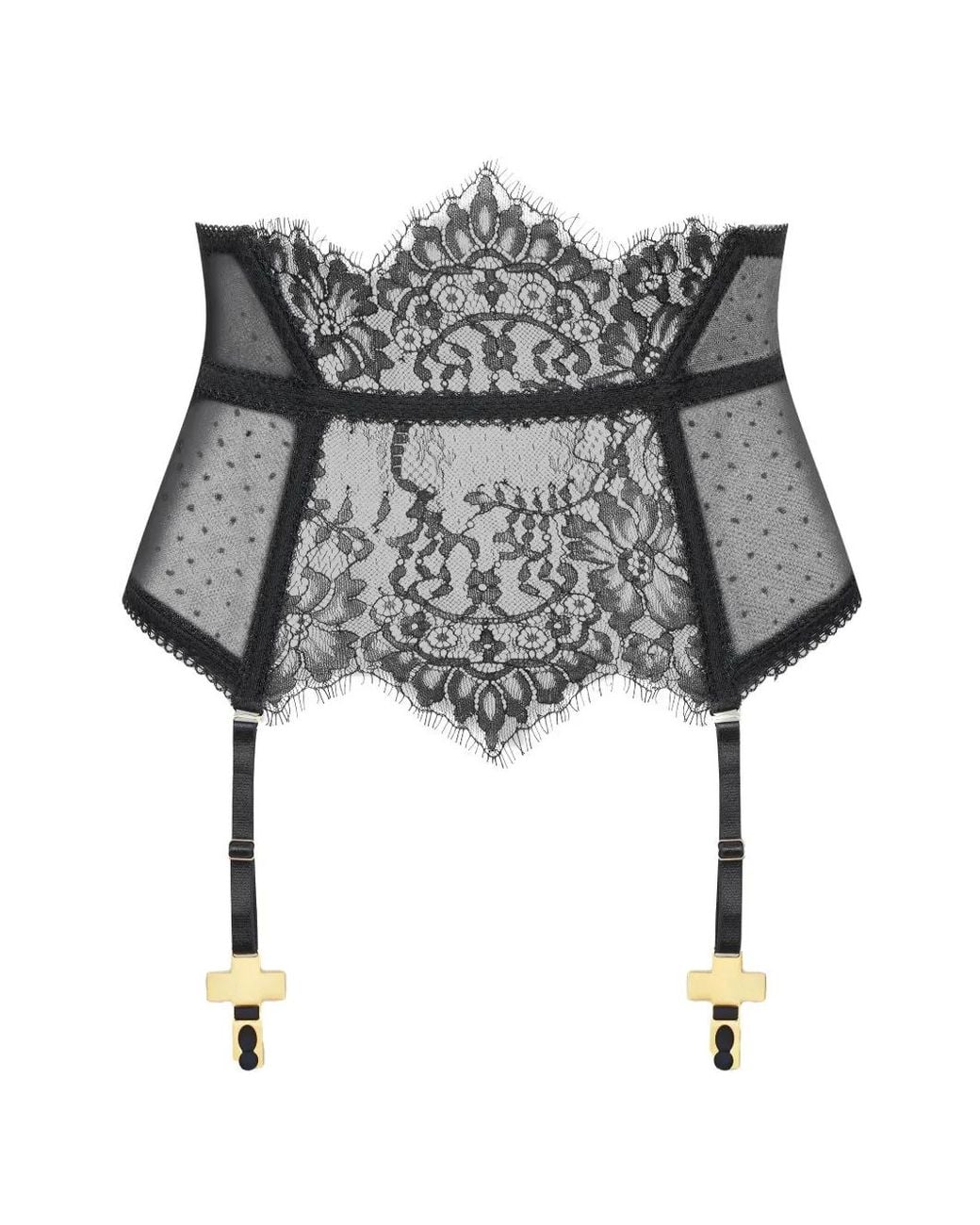 Scandale Gray Inspiration Divine Lace-Panel Waist Garter