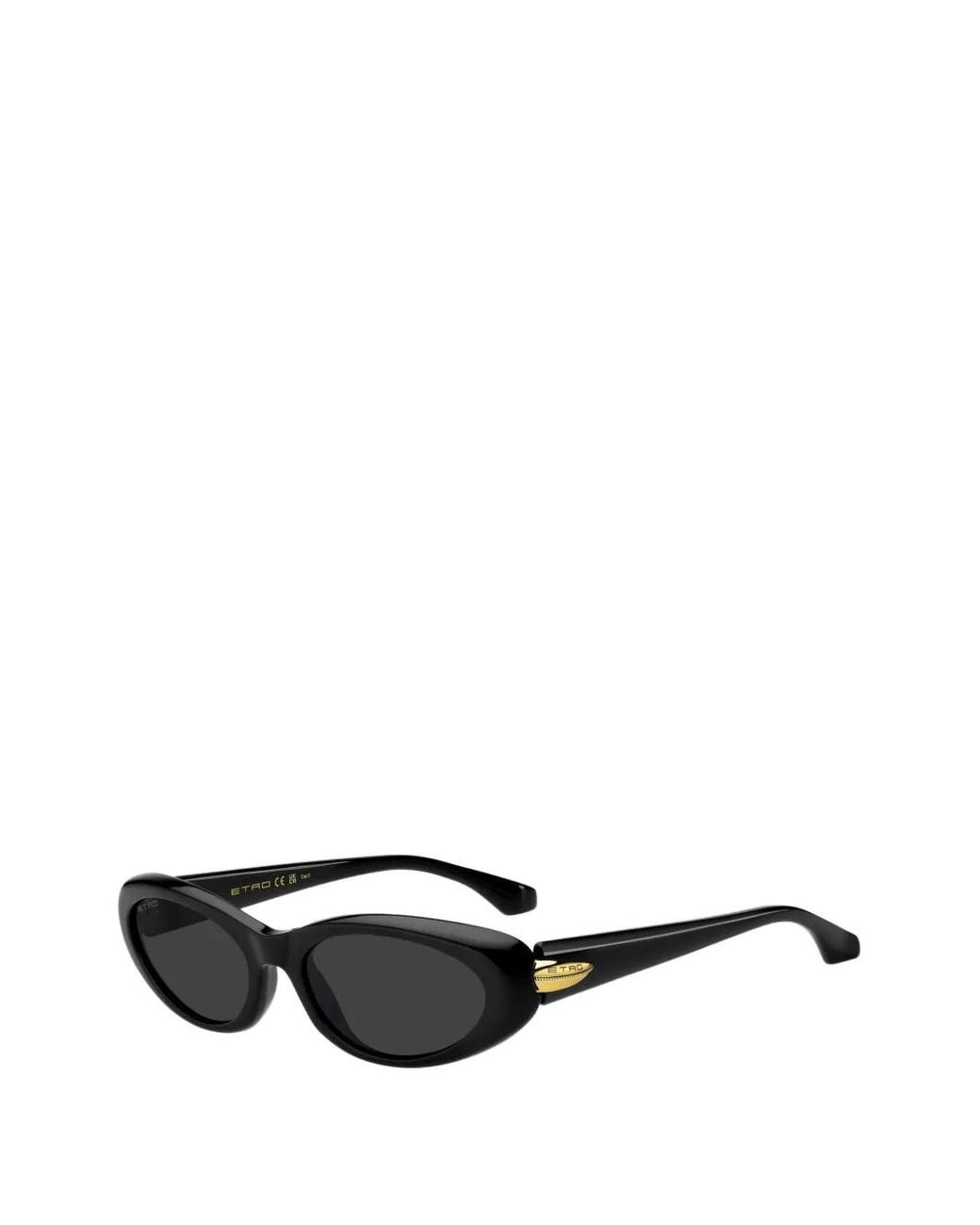 Etro Black Drop Oval-Frame Sunglasses