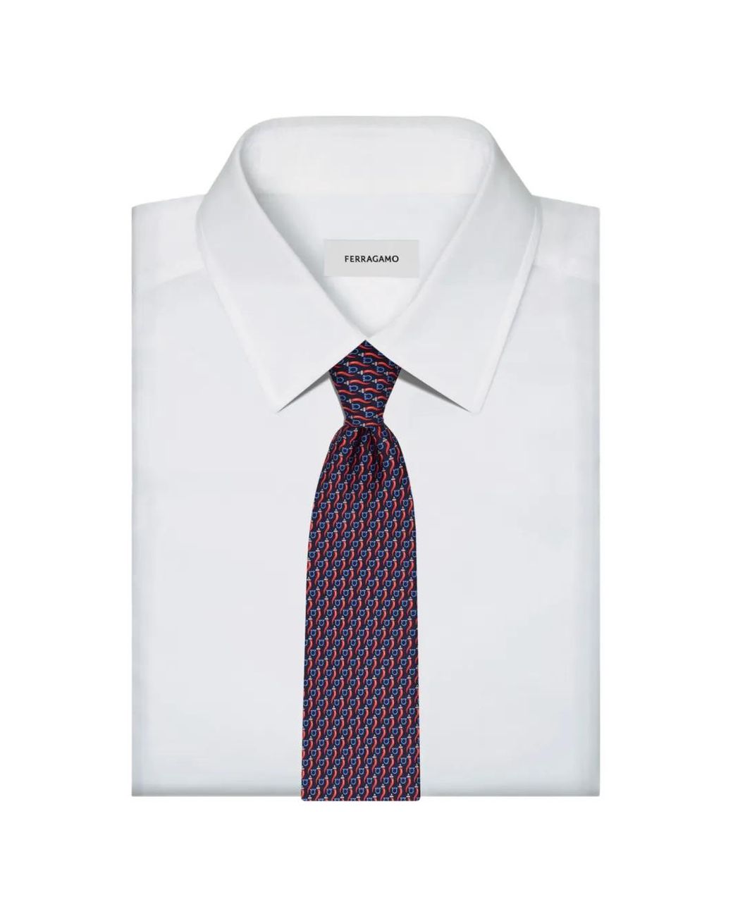 Ferragamo Purple Good Luck Print Silk Tie for men