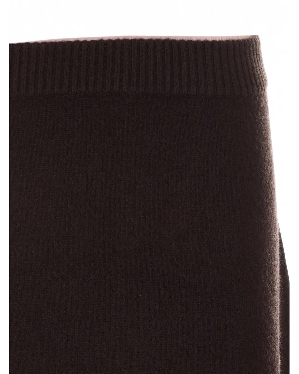 Pinko Black Tolosa Lace-Trim Midi Skirt