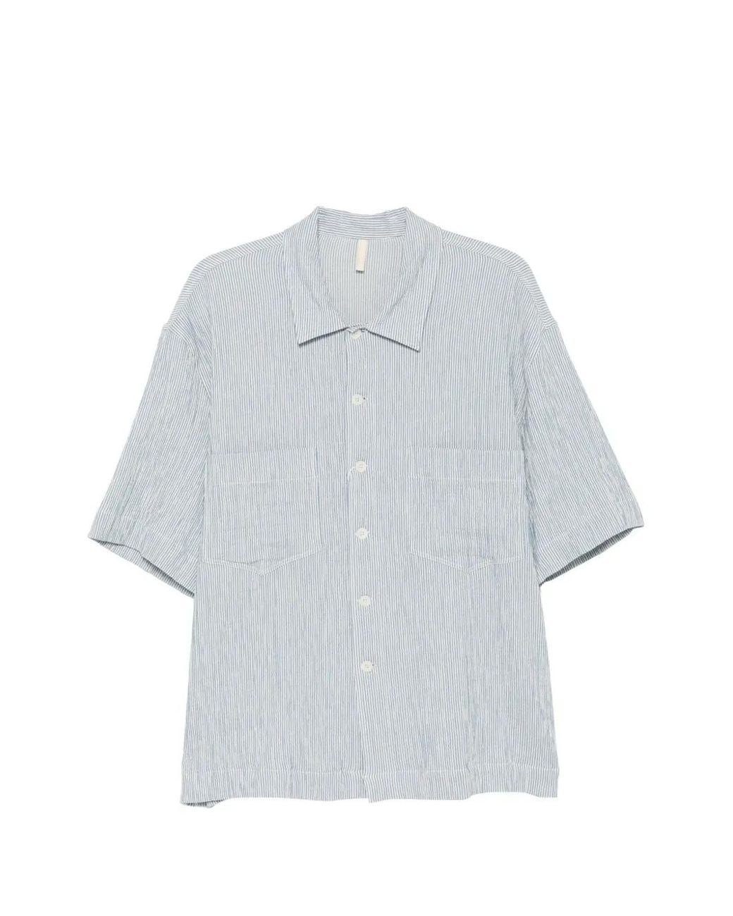 sunflower White Pinstripe Pocket Shirt for men