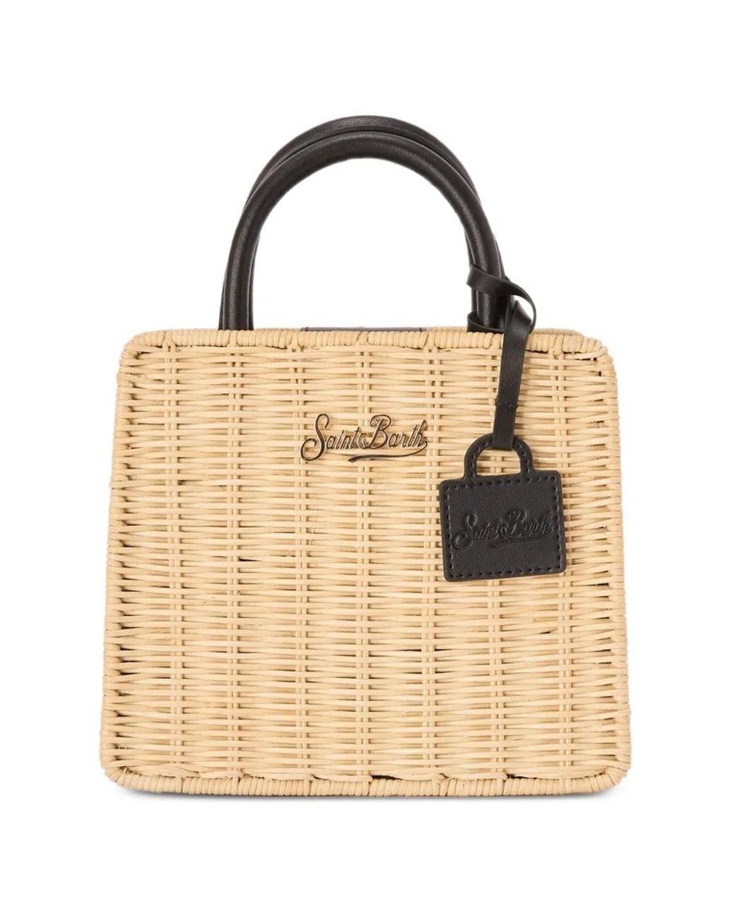 Mc2 Saint Barth Metallic Structured Shop Mini Bag