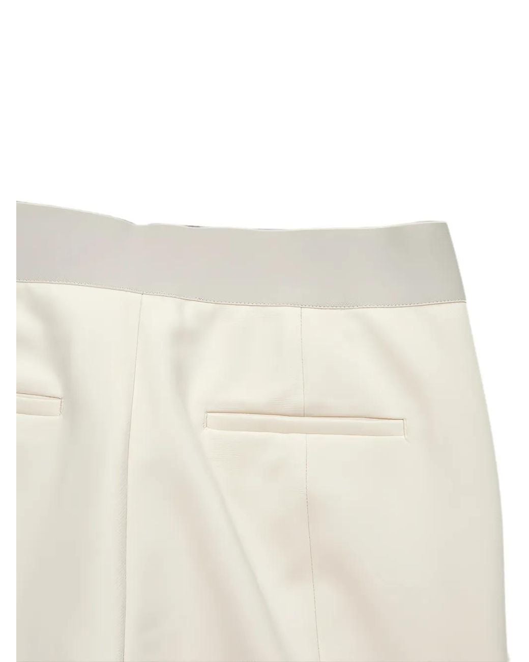 Peserico White Elasticated-Waistband Tailored Trousers