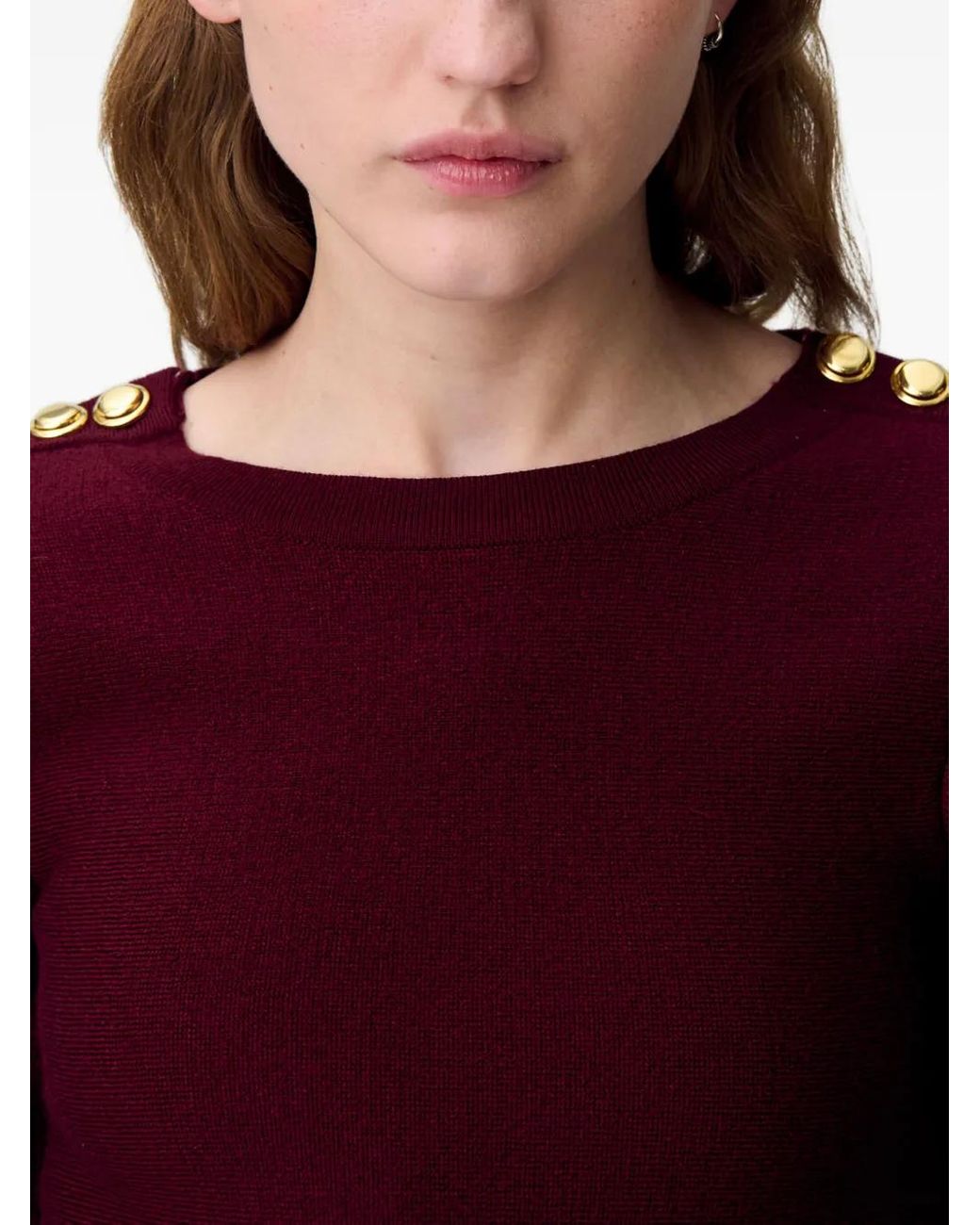 Claudie Pierlot Gebreide Flared Jurk Met Knoopdetail