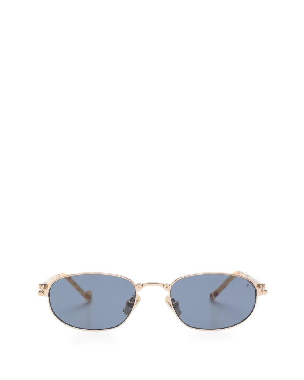 Eyepetizer Blue Riad Oval-Frame Sunglasses