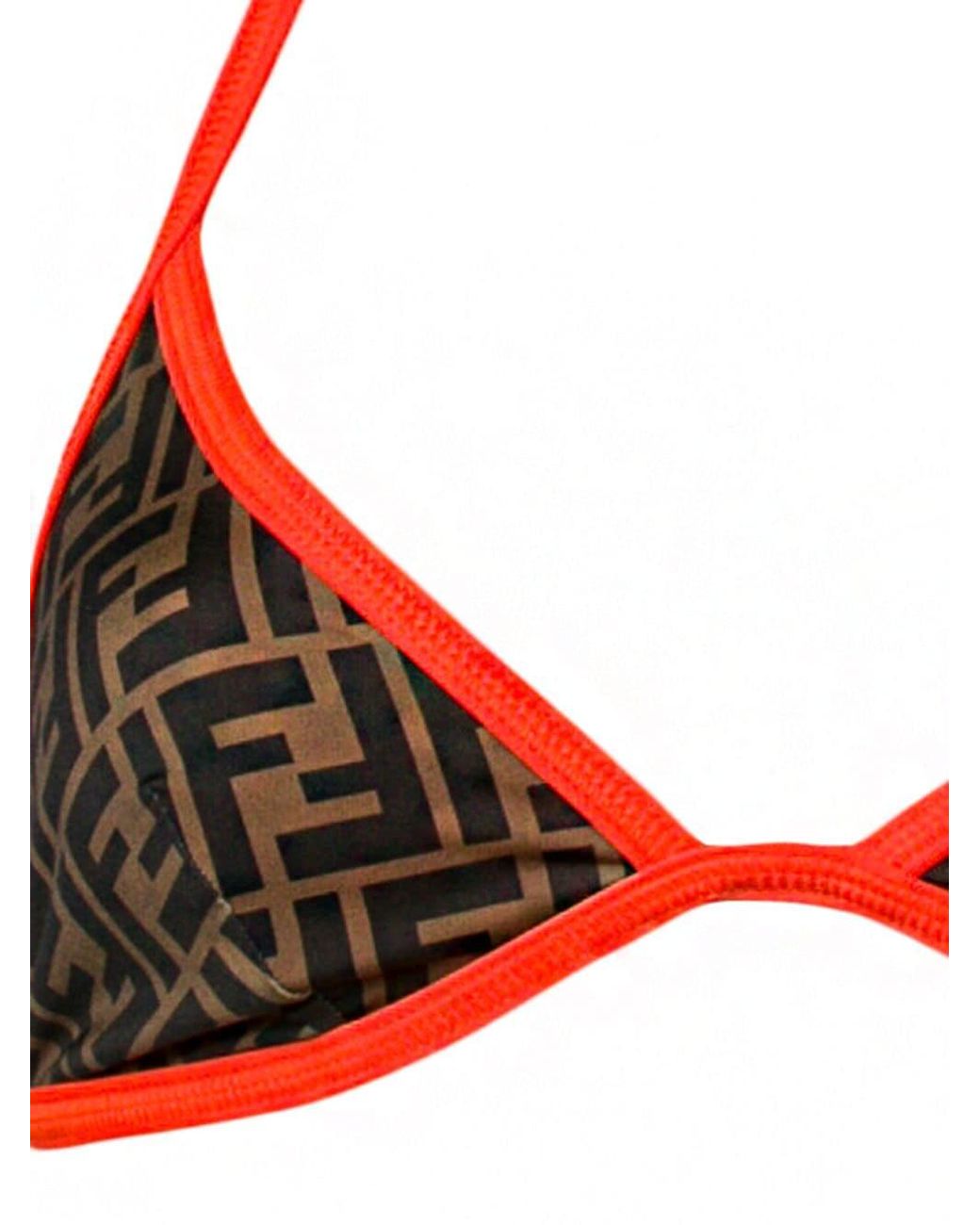 Fendi Monogram Bikini Set in Orange | Lyst