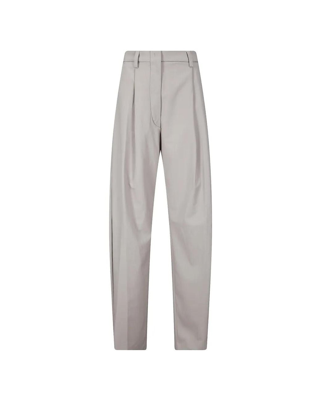 Thelatest Gray Pleated Tailored Trousers