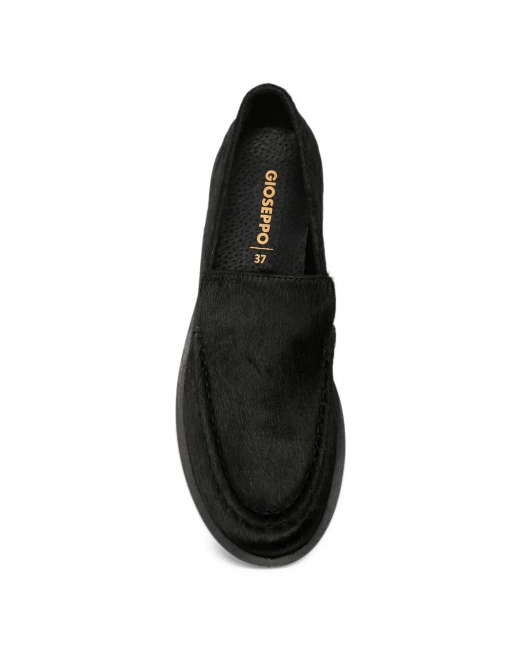 Gioseppo Black Round-Toe Loafers