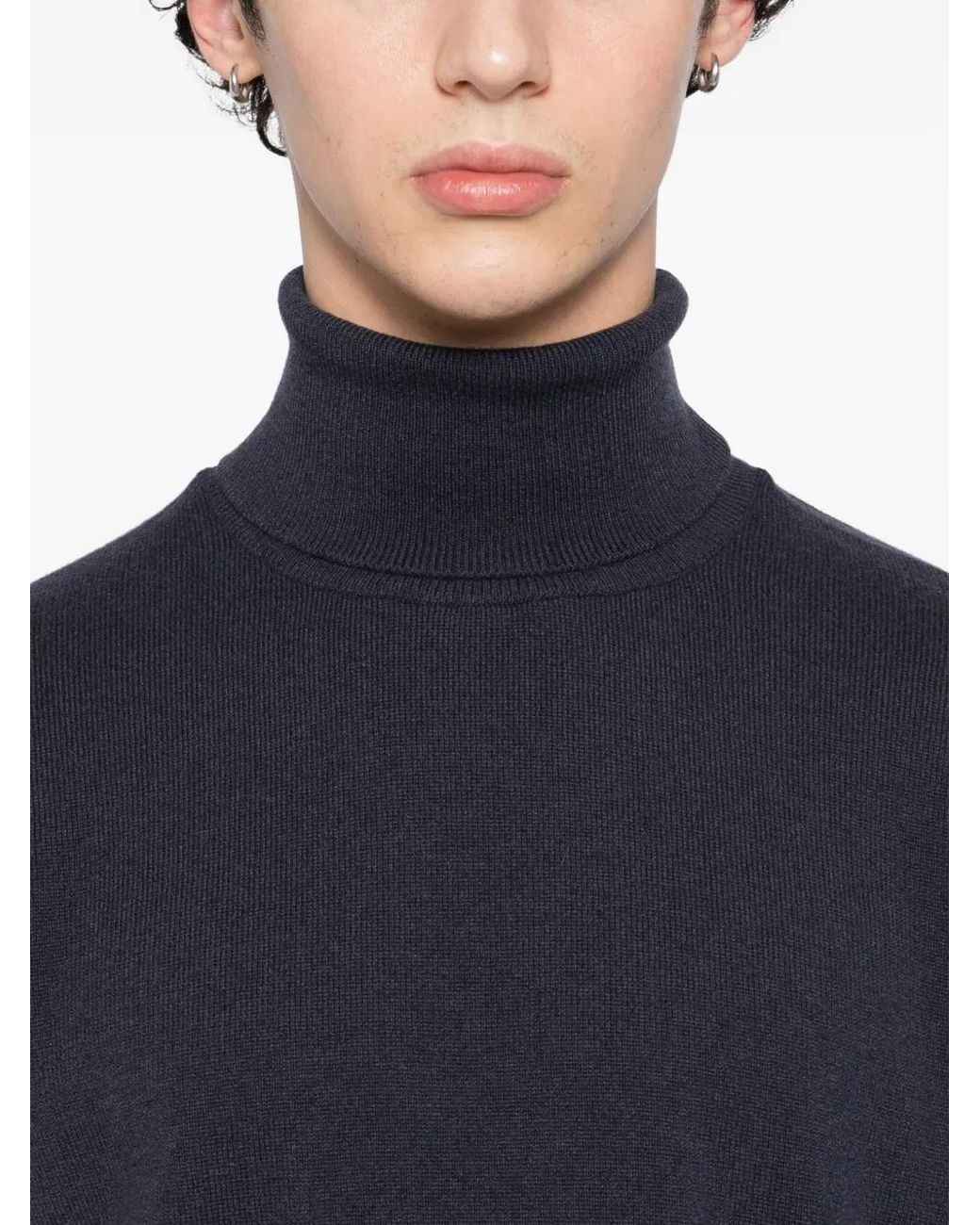 Kiton Blue Cashmere Jumper for men