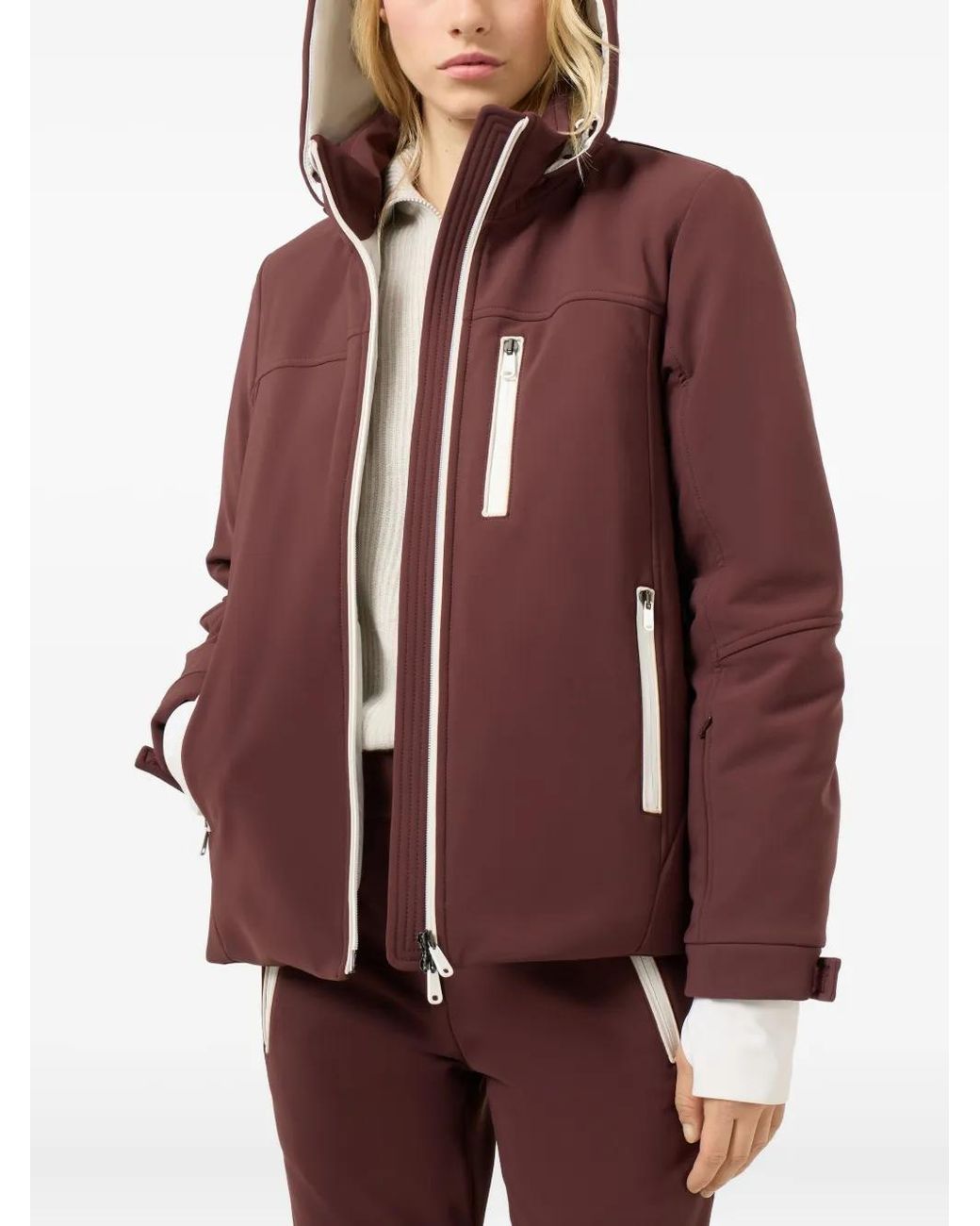 Brunello Cucinelli Purple Hooded Outerwear Jacket
