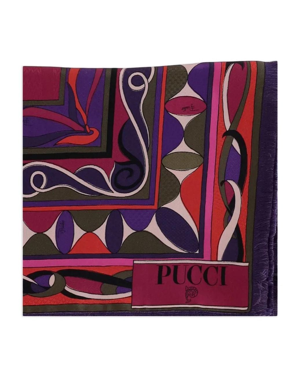 Sciarpa Con Stampa Geometrica di Emilio Pucci in Purple