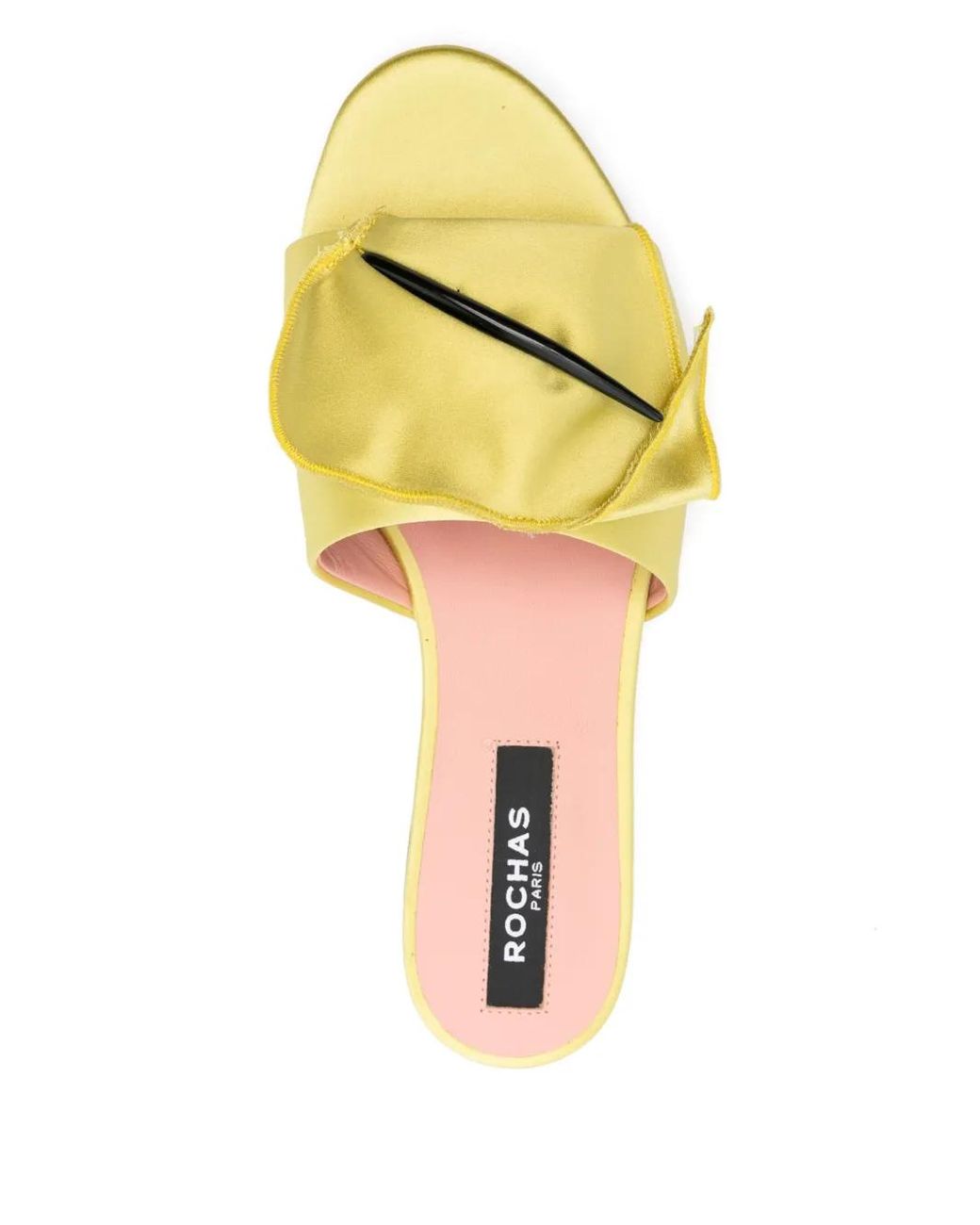 Rochas Yellow Sandalen Aus Satin